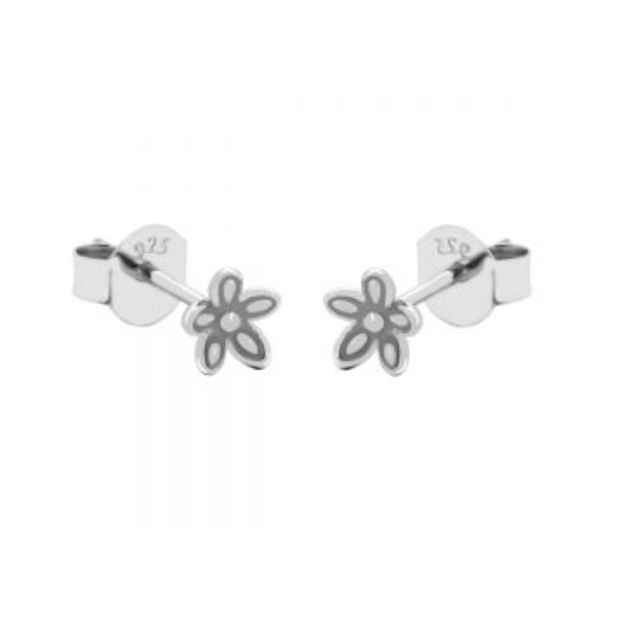 Karma Zirconia Symbols Floral Silver 