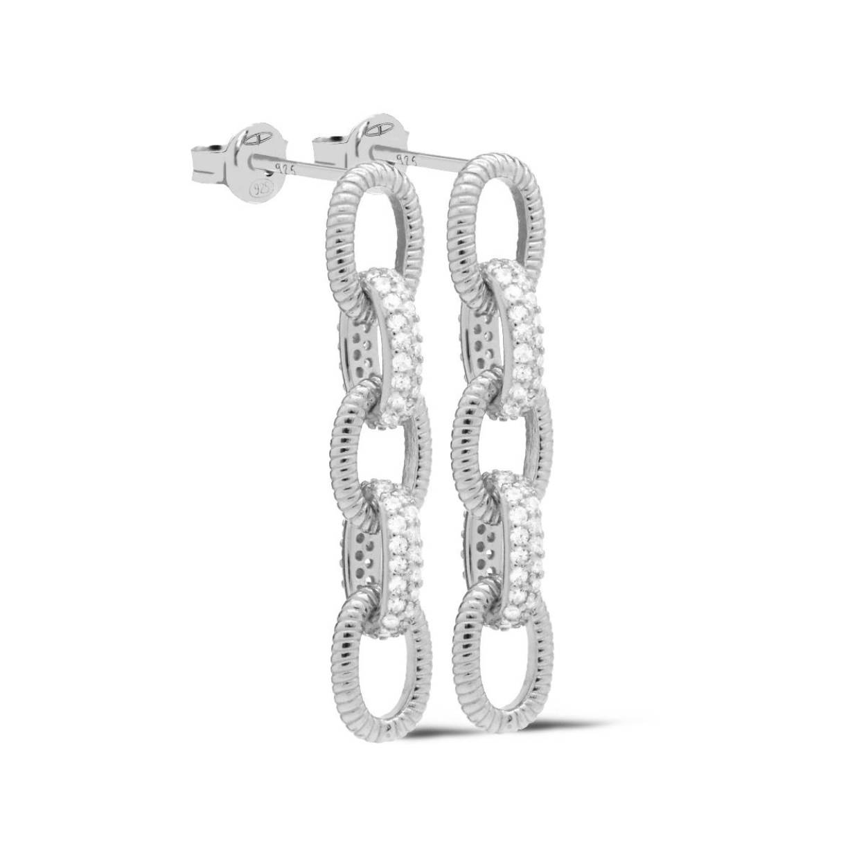 X151S Karma oorstekers | zilver | zirkonia