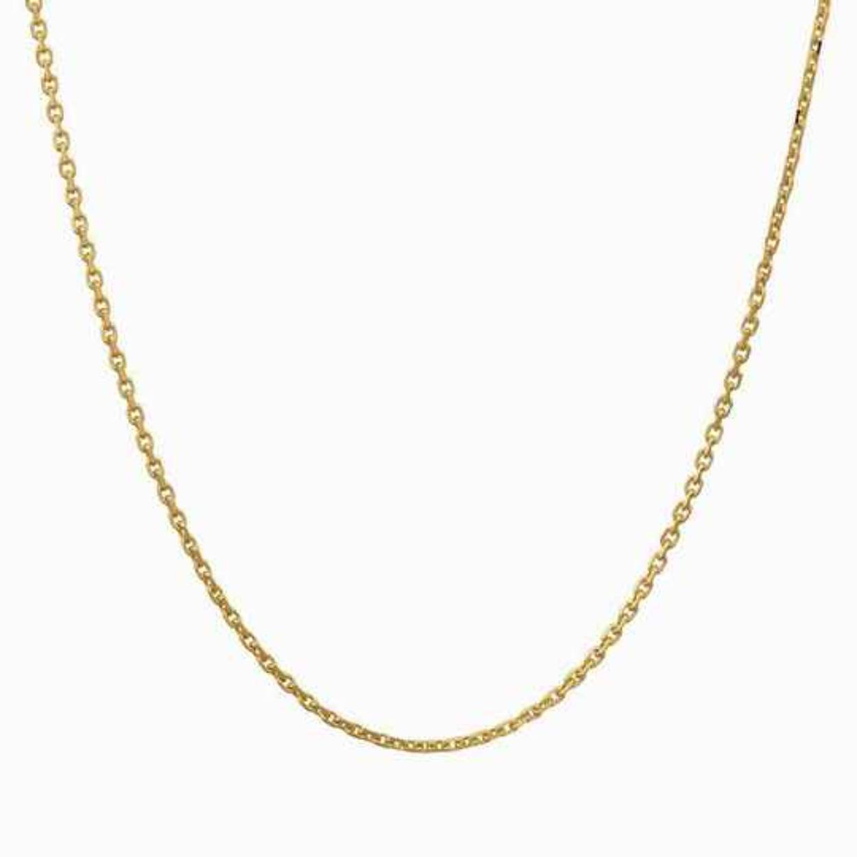 ZILC-A Zinzi Zilveren verguld anker collier 45 cm