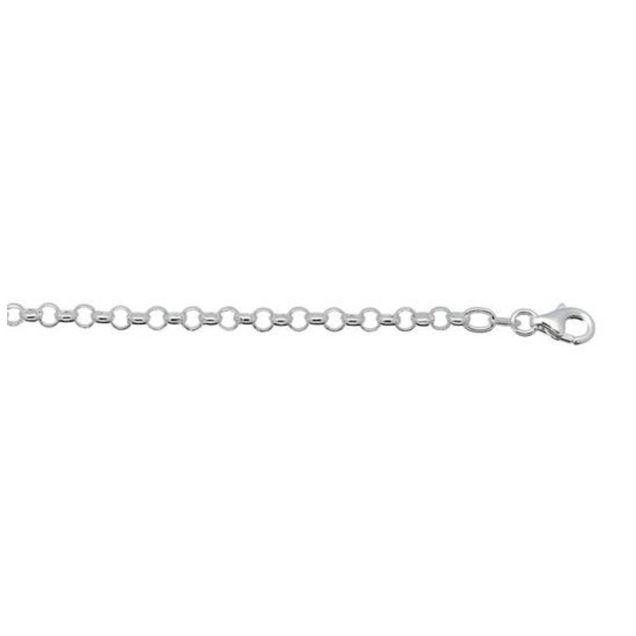 Zilver jasseron armband 18 cm - 4 mm