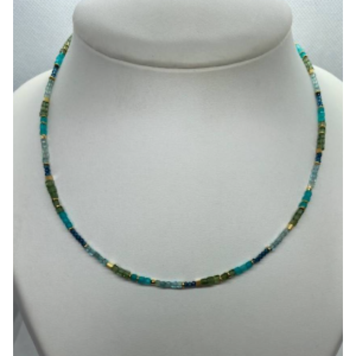 collier go, groene apetiet, amazoniet, london, aqua