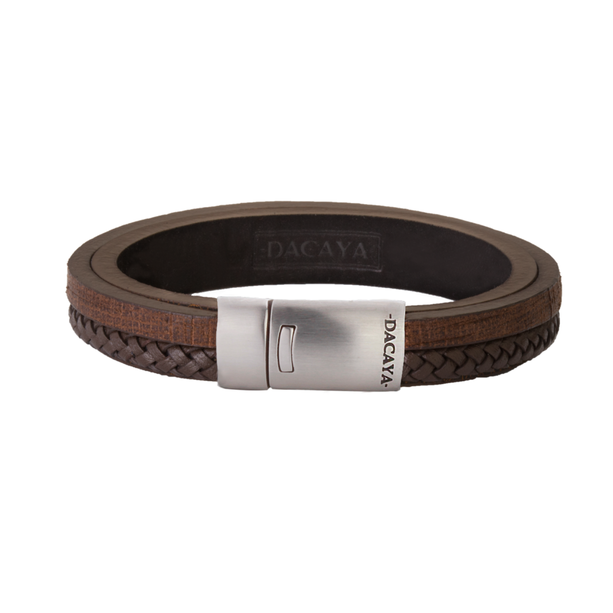 Dacaya leren armband bruin