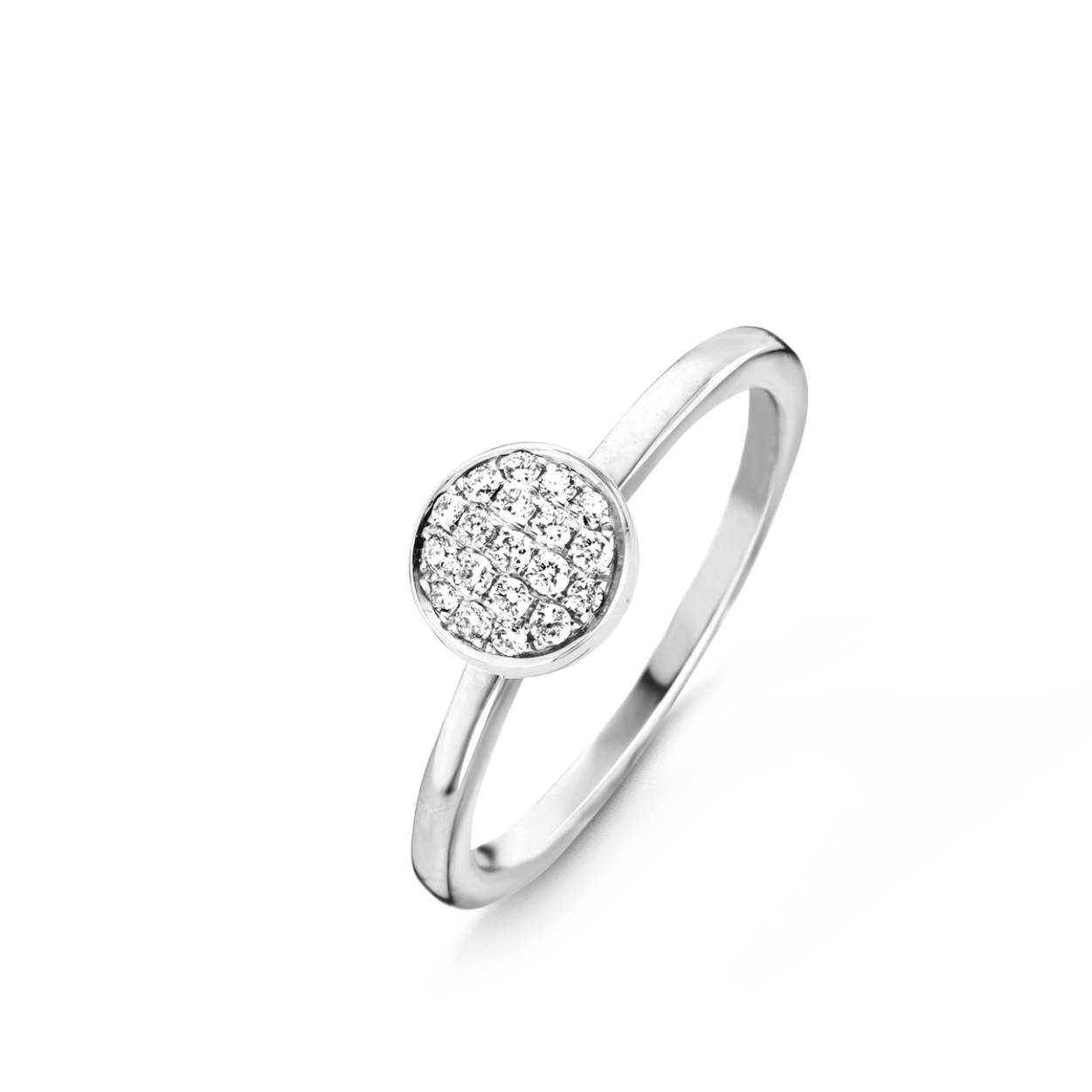 Ring uit de one more colletie wit goud 18kt met diamanten.