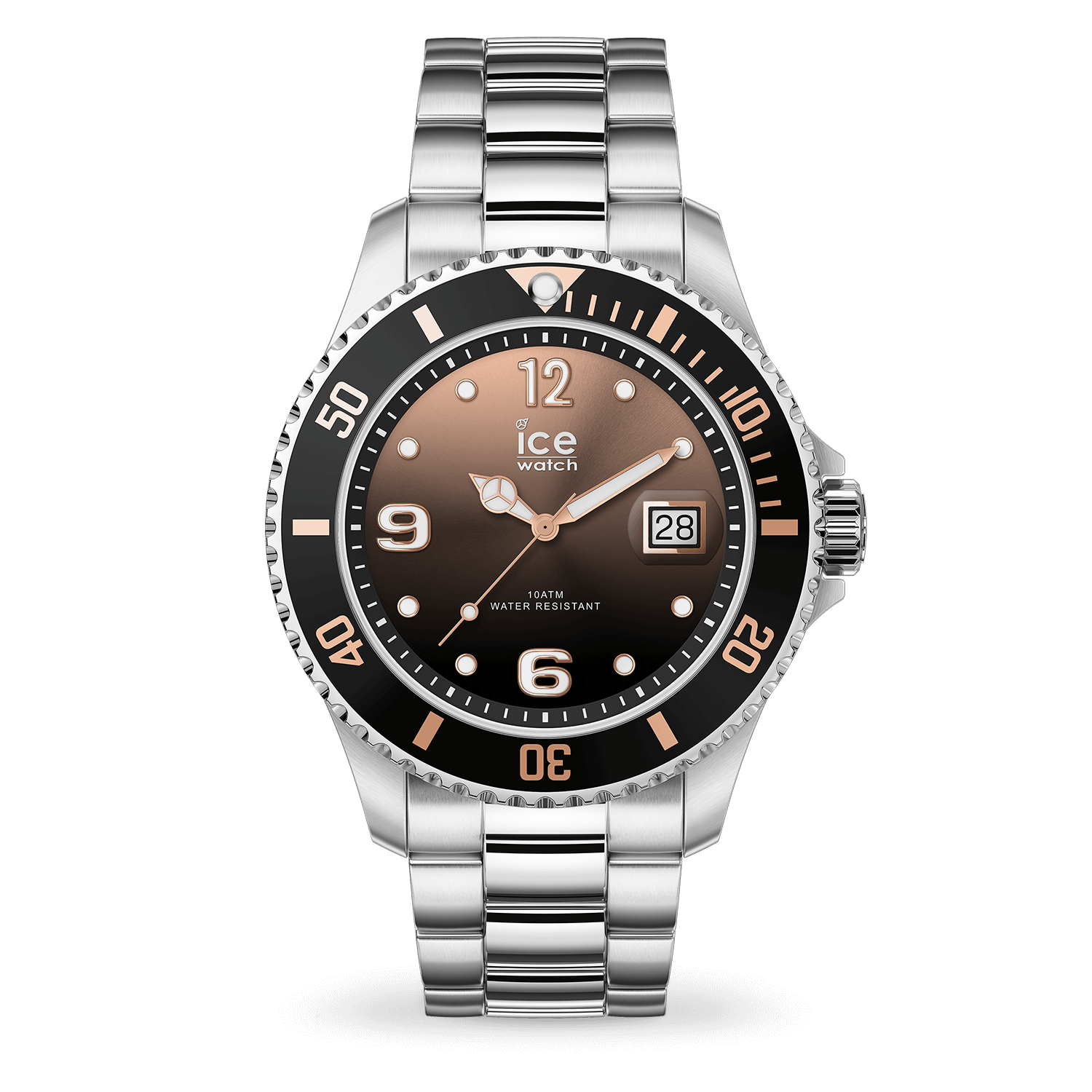 Dit mannelijke horloge geeft stijl aan al jouw dagelijkse outfits. De zwarte gardiënt wijzerplaat met roségouden details en metalen mesh band zullen jouw outfit afmaken!
