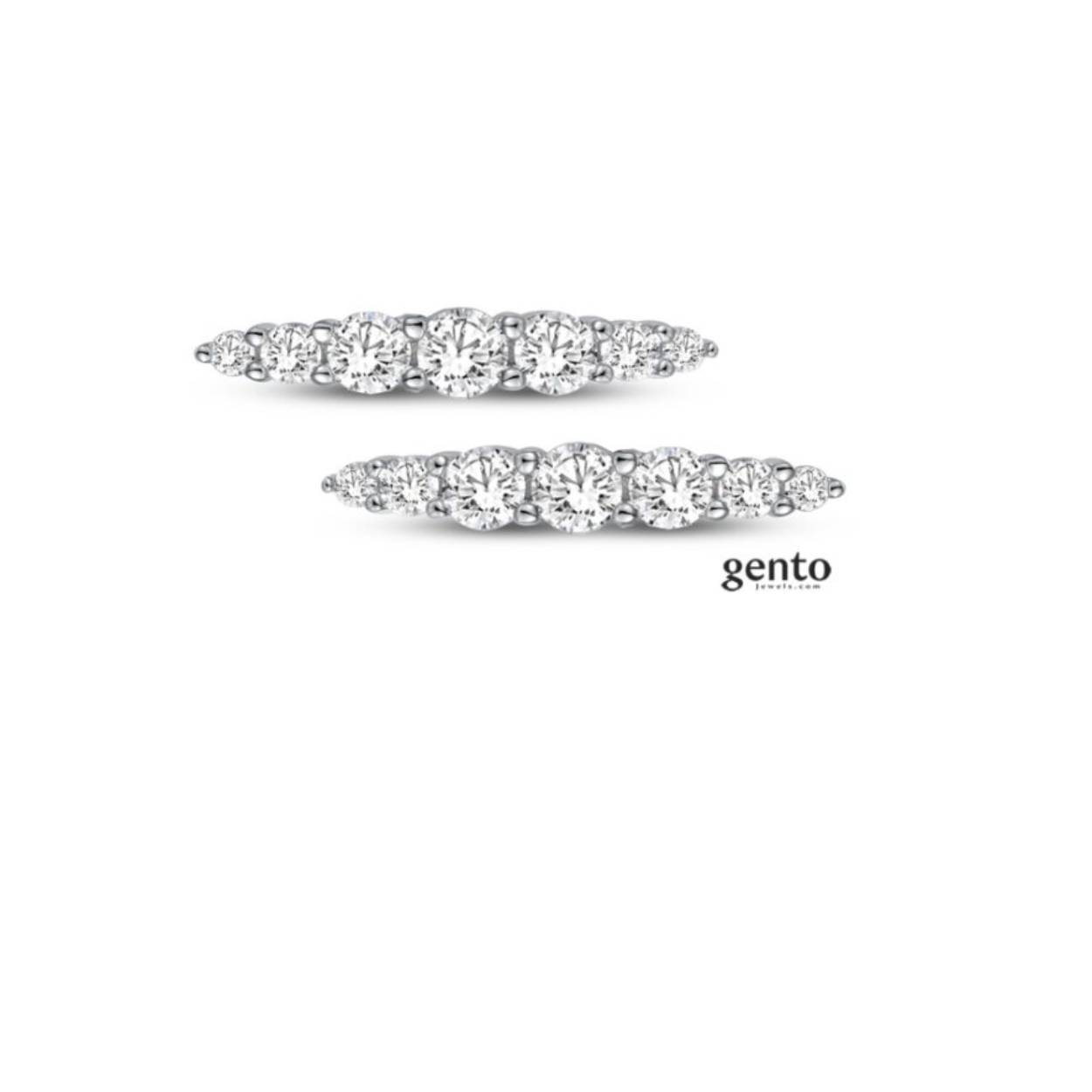 Oorbellen zilver gento jewels zirc