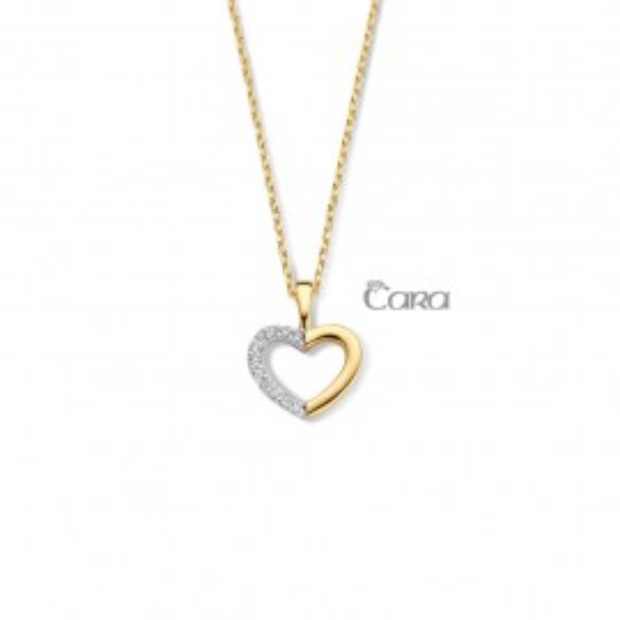 Hangertje in goud 18 k met zirconia