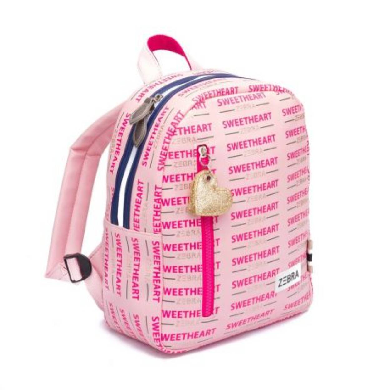 Leuke en trendy kinderrugtas van Zebra. De rugzak heeft een hippe stijl en is te sluiten door middel van een sterke rits, bevat een handvat en verstelbare schouderbanden. Ook is de tas voorzien van een ritsvak met sleutelhanger voorop de tas en twee drinkbekervakken aan de binnenkant. Van binnen is de rugtas geschikt voor twee drinkbekers, fruit en een broodbak. De stevige rugzak in dit formaat S is daardoor geschikt voor kinderen om mee te nemen naar de lagere basisschool groepen. De rugtas maat S is gemaakt voor kinderen van ongeveer 2 t/m 6 jaar.

- Hoofdcompartiment geschikt voor o.a. een broodbakje
- Drinkbekerhouders aan de binnenkant
- Sluit middels een rits
- Gevoerde, verstelbare schouderbanden
- Stevig handvat aan de bovenzijde
- Hoofdcompartiment voorzien van 2 drinkbekerhouders
- Voorvak met rits en sleutelhanger
- Naamlabel achterop
- Geschikt voor de onderste groepen van de basisschool
- Voor kinderen van ongeveer 2 t/m 6 jaar.