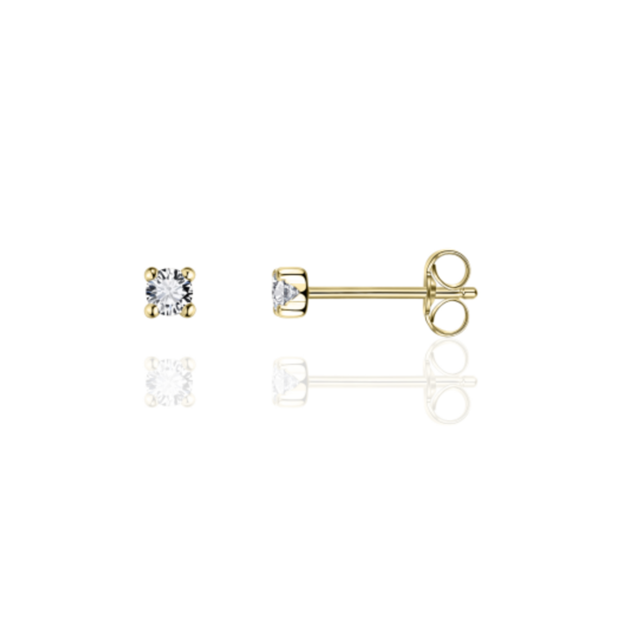 Gisser Jewels Zilver oorstekers goud VGE001/2.5