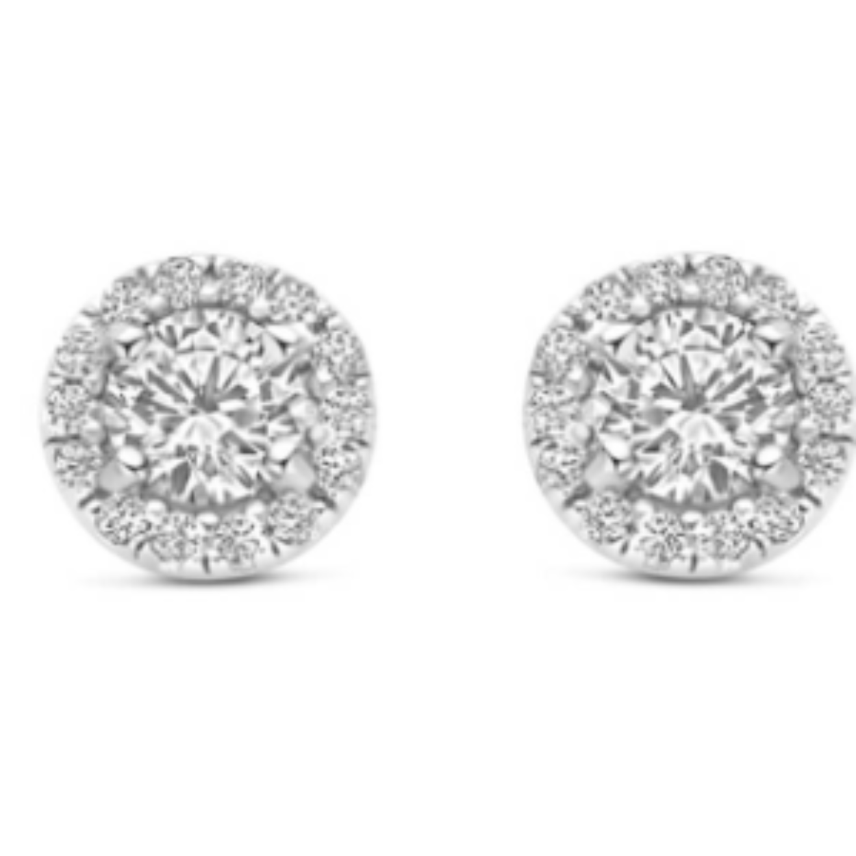 Gerhodineerd 925 zilveren oorknoppen uitgevoerd met zirkonia. De oorknoppen hebben een diameter van 6mm.