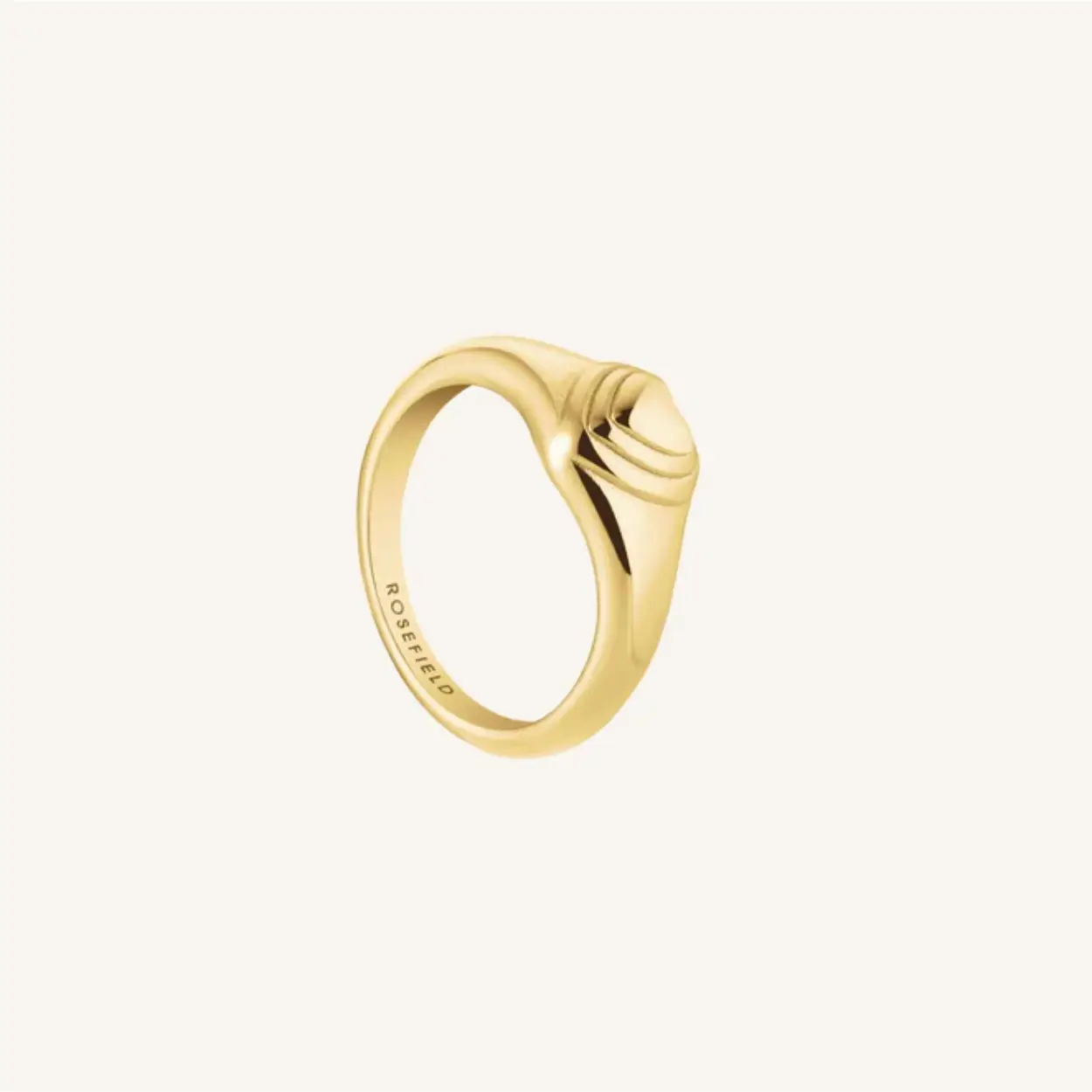 Mini Ridged Puffy Heart Ring size 52 goldplated