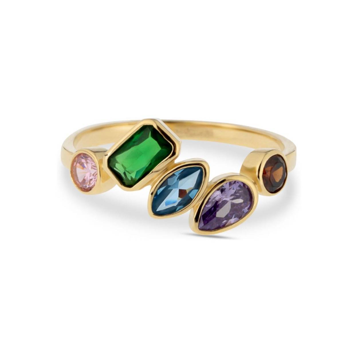 Swing Jewels
RDC01-4370-02 Happiness 14k gouden ring met zirkonia De verdere specificaties van de ring zijn als volgt:
Breedte (mm): 17.7
Lengte (mm): 54
Hoogte (mm): 7