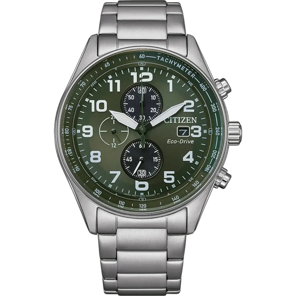 Dit Citizen horloge heeft een diameter van 43 mm en maakt gebruik van alle vormen van licht om het uurwerk van energie te voorzien. Het horloge is 10 atm waterdicht en wordt geleverd met 2 jaar garantie op het uurwerk.