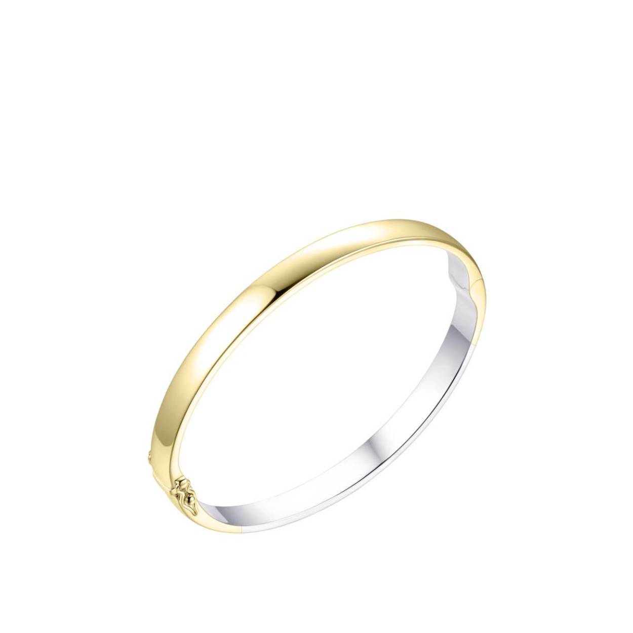 Zilveren bangle, geelgoud verguld 6 x 64 mm
voorzien van een degelijke scharniersluiting