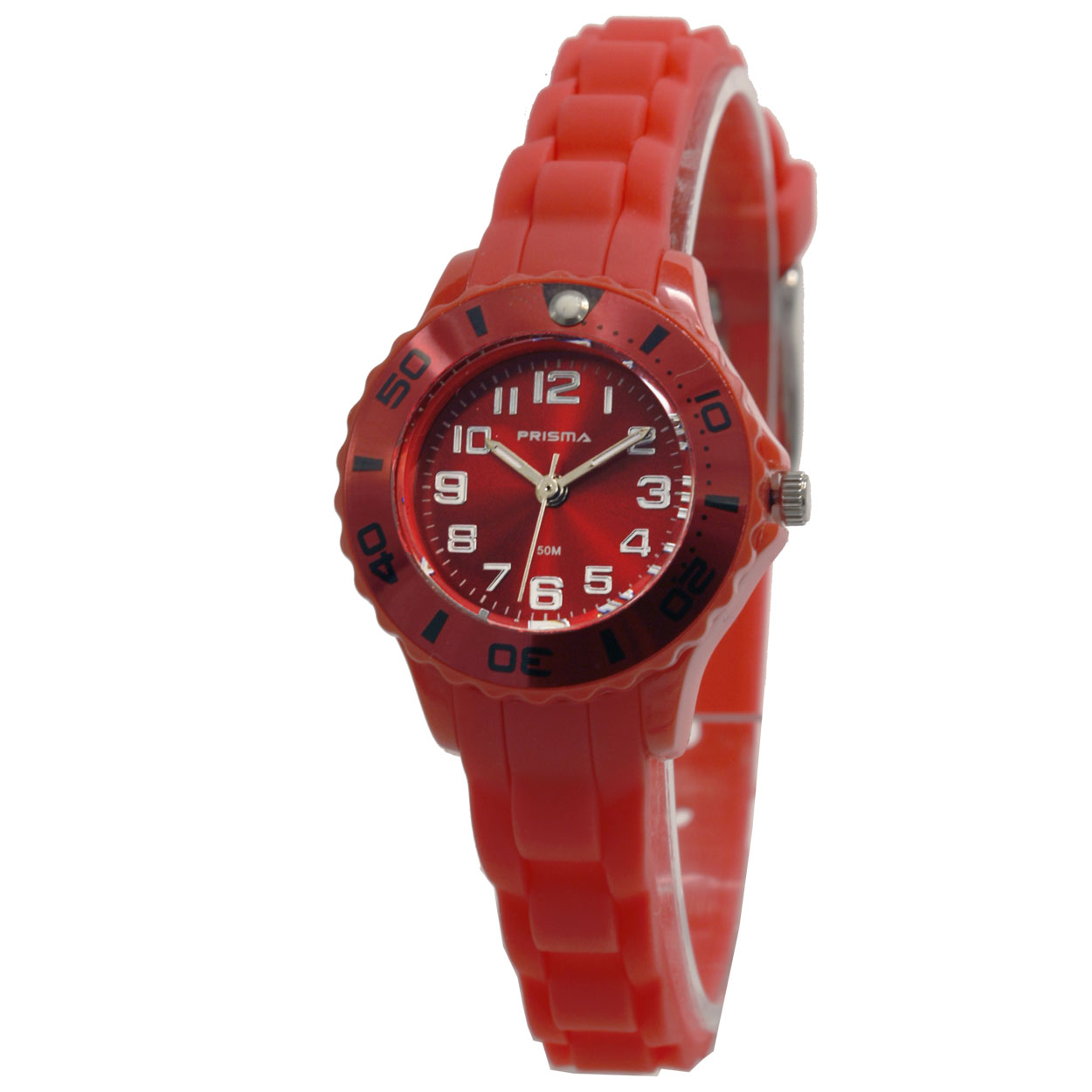 P.1409   jpc 379128
Kast Breedte: 28mm
Kast dikte: 11mm
Kast materiaal: Rood kunststof
Uurwerk: Miyota
Waterdichtheid: 5bar
Horlogeband: Rood silicone met All Stainless Steel gesp
Maat aansluiting band: 12mm
Wijzerplaat : Rood
Licht functie: Glow in the dark