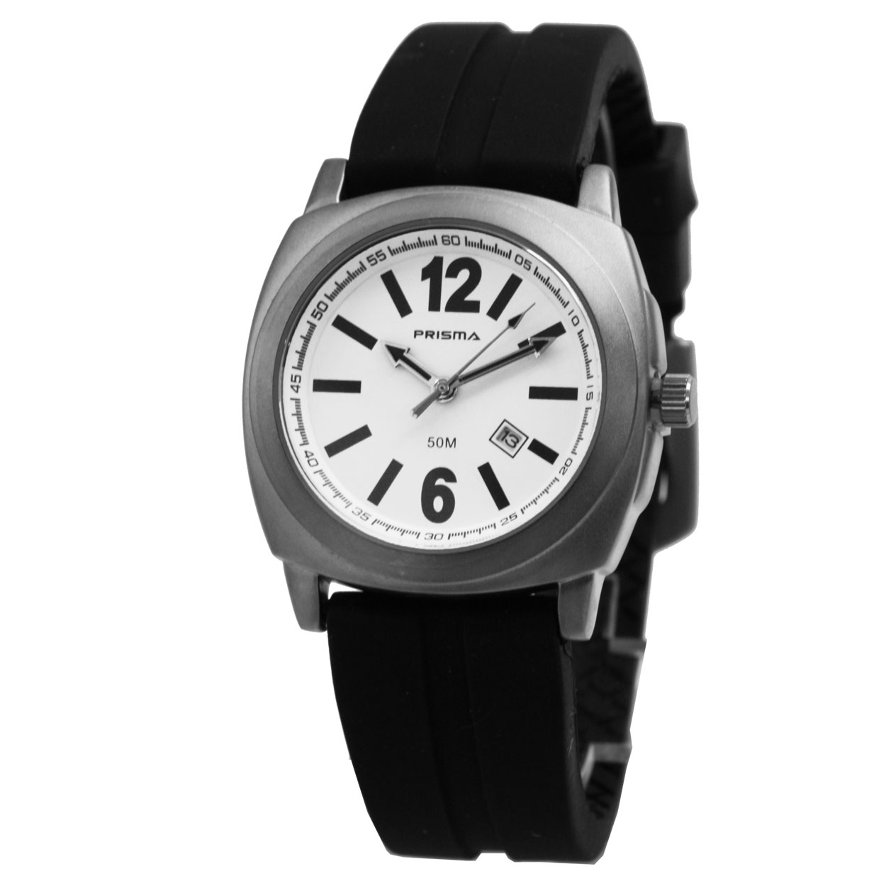 Prisma horloge P.1415 jongens edelstaal 5 ATM 

Algemeen
Geslacht: jongens
Model: P.1415

Voordelen
- band plastic/silicone zwart
- wijzerplaat wit met zwarte cijfers (arabisch)
- datum
- duidelijke tijdsweergave
- spat waterdicht: handenwassen, regen
- quartz
- maat kast 35mm (breedte) 9mm (dikte)