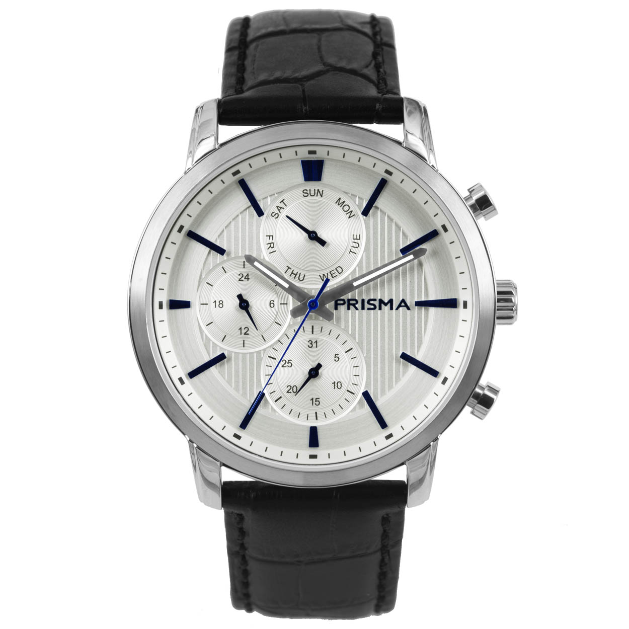 Prisma heren P.1580 multifunctie horloge edelstaal 5 ATM

Algemeen:

Artikelnummer: P.1580
Geslacht: heren
Uurwerk: Seiko (VX9N)
Lichtfunctie: glow in the dark (Wijzers)
Waterbestendigheid: 5 ATM/BAR