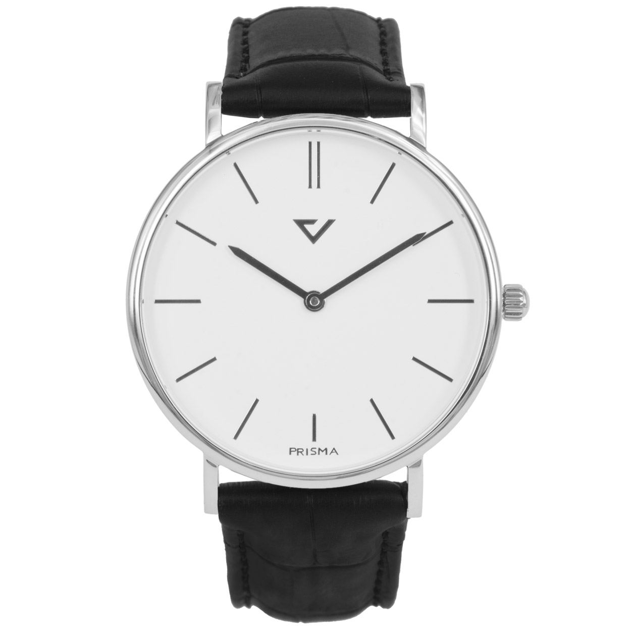 Prisma unisex 100% NL P.1625.141G horloge edelstaal 5 ATM 

Algemeen
Geslacht: unisex
Model: P.1625.141G

Voordelen
- band echt leer zwart (zwart kleurig stiksel)
- wijzerplaat wit met zilvere streepjes
- slimeline model (minder dan 9 mm dik)
- ook voor brede pols (max. 239 mm)
- spat waterdicht: handenwassen, regen
- quartz
- maat kast 40mm (breedte) 7,7mm (dikte)