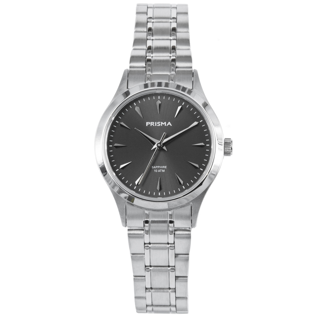 Algemeen		
Geslacht: dames		
Model: P.1656		
		
Voordelen		
- band edelstaal zilver		
- wijzerplaat zwart met zilvere streepjes		
- boven gem. waterdicht: zwemmen/duiken		
- glas is zeer krasvast		
- datum		
- duurzame coating		
- quartz		
		
Product achtergrond		
Het leven is een reis. Dat klinkt een beetje cliché, maar het is wel waar. Sta niet elke dag op met het idee dat het leven nog beter is in 10 of 20 jaar. Geniet en wees dankbaar voor vandaag, want het leven is echt een reis. Deze collectie onderstreept het typische Prisma gevoel. Een horloge van hoge kwaliteit met lederen band, titanium kast, krasvrij saffierglas en 10 ATM waterdicht. Een fantastisch uurwerk om elke dag met blijdschap te dragen.