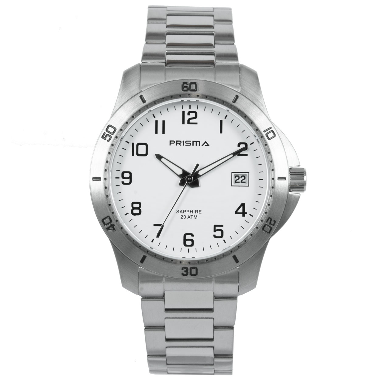Prisma heren P.1735 horloge edelstaal saffierglas 20 ATM 		
		
Algemeen		
Artikelnummer: P.1735		
Geslacht: heren		
Uurwerk: Miyota (1S13   ) 		
Lichtfunctie: glow in the dark (Wijzers)		
Waterbestendigheid: 20 ATM/BAR