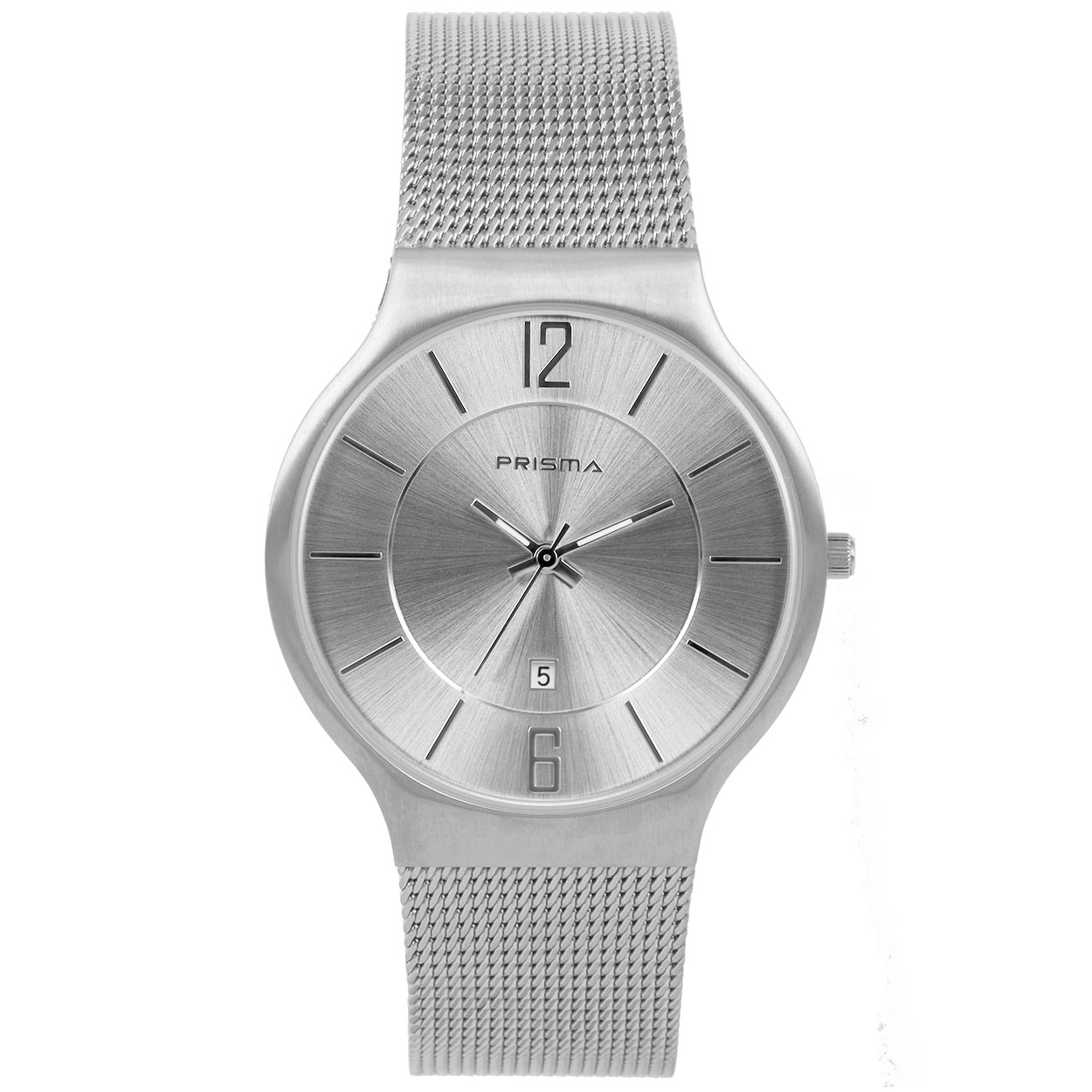 Algemeen		
Geslacht: heren		
Model: P.1800		
		
Voordelen		
- milanese band met verfijnde schakels		
- band edelstaal zilver		
- wijzerplaat zilver met  streepjes en cijfers		
- slimeline model (minder dan 9 mm dik)		
- datum		
- spat waterdicht: handenwassen, regen		
- quartz		
- maat kast 36mm (breedte) 8mm (dikte)
