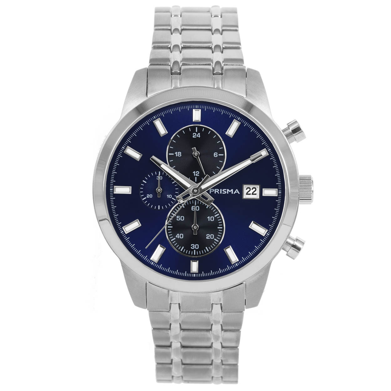 Algemeen
Geslacht: heren
Model: P.1947

Voordelen
- band titanium zilver
- chronograaf/stopwatch
- wijzerplaat blauw met zilvere streepjes
- geschikt voor mensen met een allergie
- draagcomfort door licht gewicht
- boven gem. waterdicht: zwemmen/duiken
- glas is zeer krasvast
- quartz
- maat kast 42mm (breedte) 11mm (dikte)