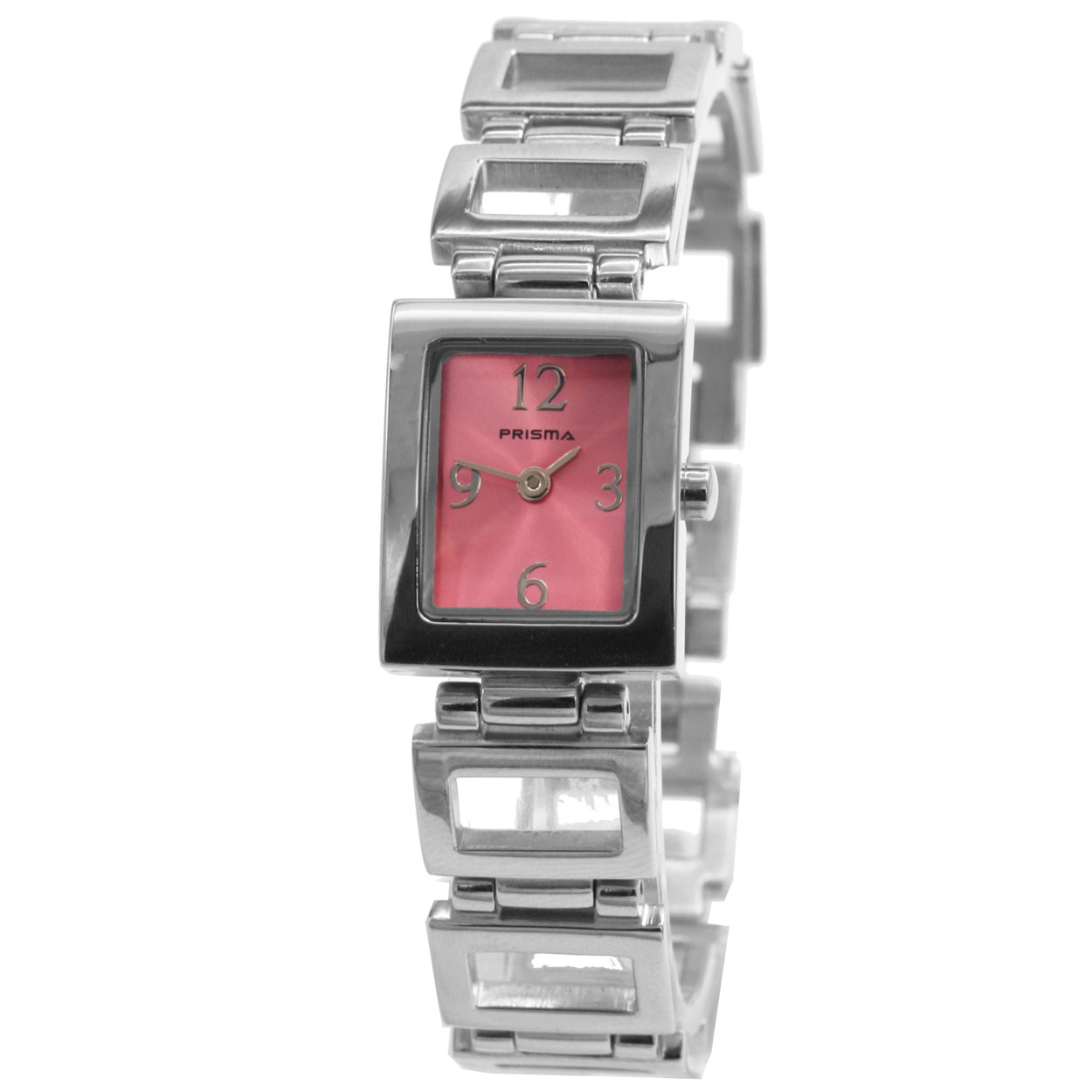 P.2591   jpc 10683
Kast Breedte: 18mm
Kast dikte: 7mm
Kast materiaal: All Stainless
Uurwerk: Miyota
Waterdichtheid: 3bar
Horlogeband: Stainless Steel met Flip clasp
Maat aansluiting band: 12->15mm
Wijzerplaat: Roze
Licht functie: -