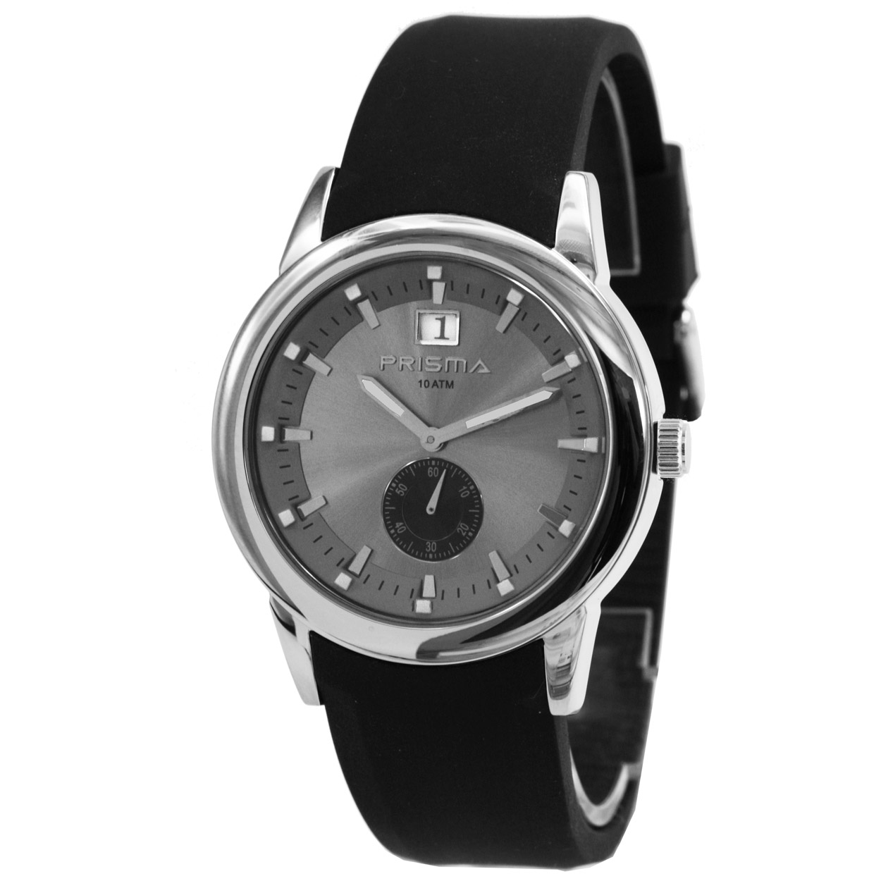 P.2633 jpc 12460 371 33W33303A
Kast Breedte: 42mm
Kast dikte: 11mm
Kast materiaal: All Stainless Steel
Uurwerk: Miyota met datum
Waterdichtheid: 10bar
Horlogeband: Kunststof met Stainless Steel gesp
Maat aansluiting band: 22mm
Wijzerplaat: donker grijs met zilver aanduiding
Lichtfunctie: glow in the dark wijzers
EAN: 8716667028647