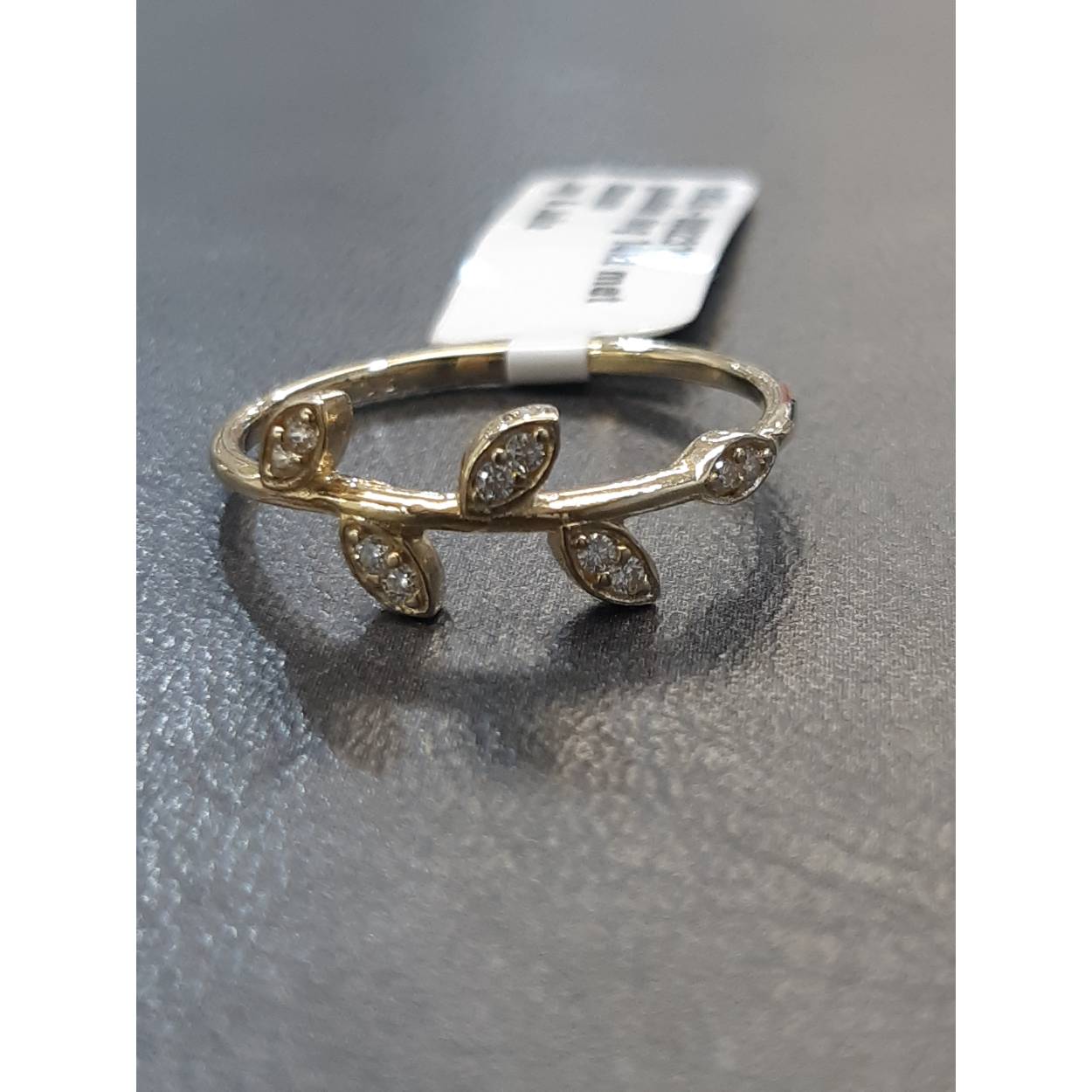 gouden ring 14kt met stenen