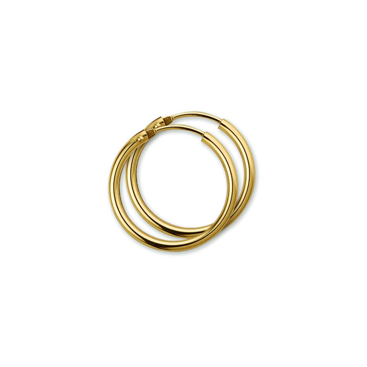 Goud oorring 20 mm buis