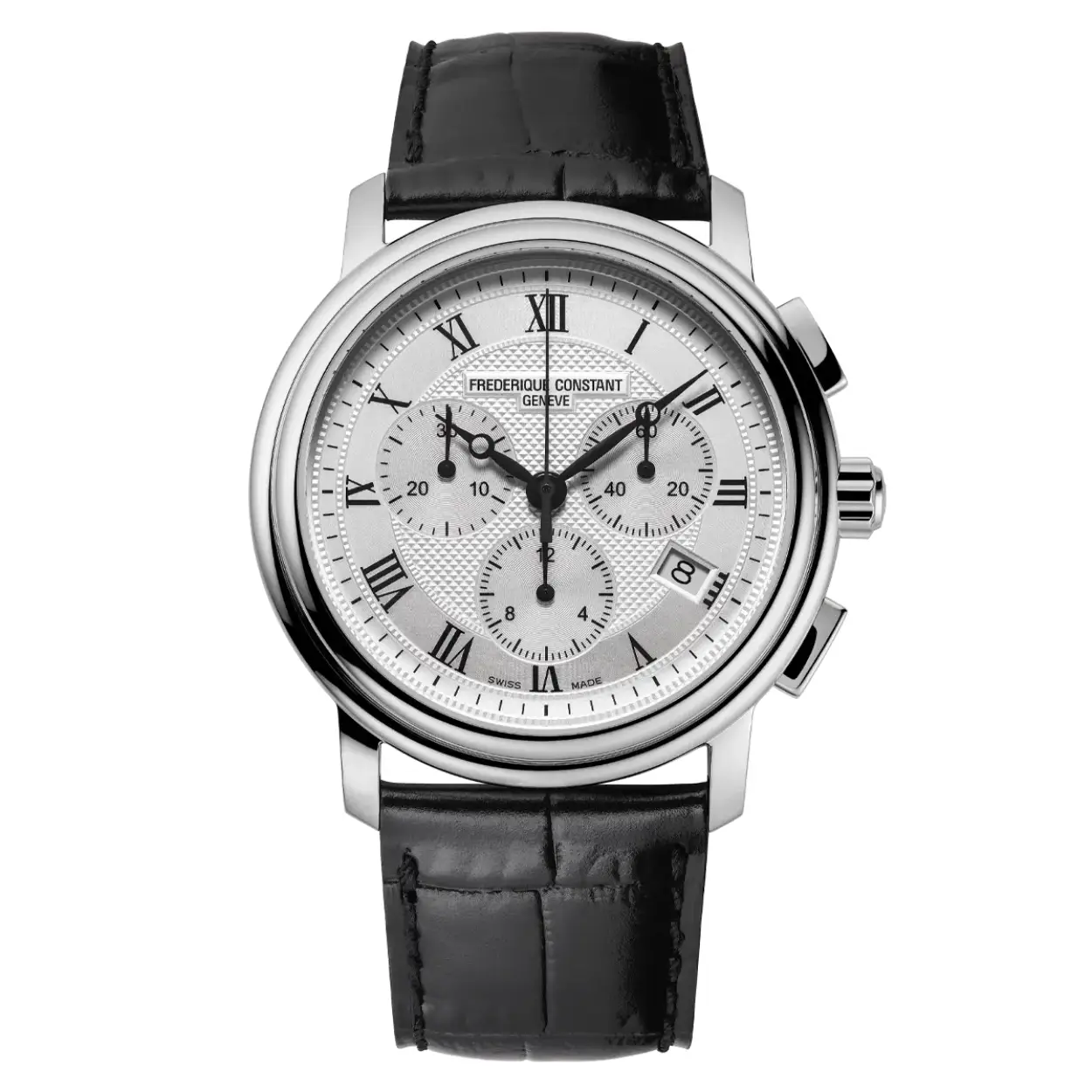 De Classics Quartz Chronograph is een betrouwbaar, duurzaam horloge dat is vervaardigd volgens de strengste precisienormen van Maison. Het heeft een wijzerplaat met guillochépatroon en is uitgerust met een quartz uurwerk met uur-, minuut-, seconde-, stopwatch- en datumweergave.