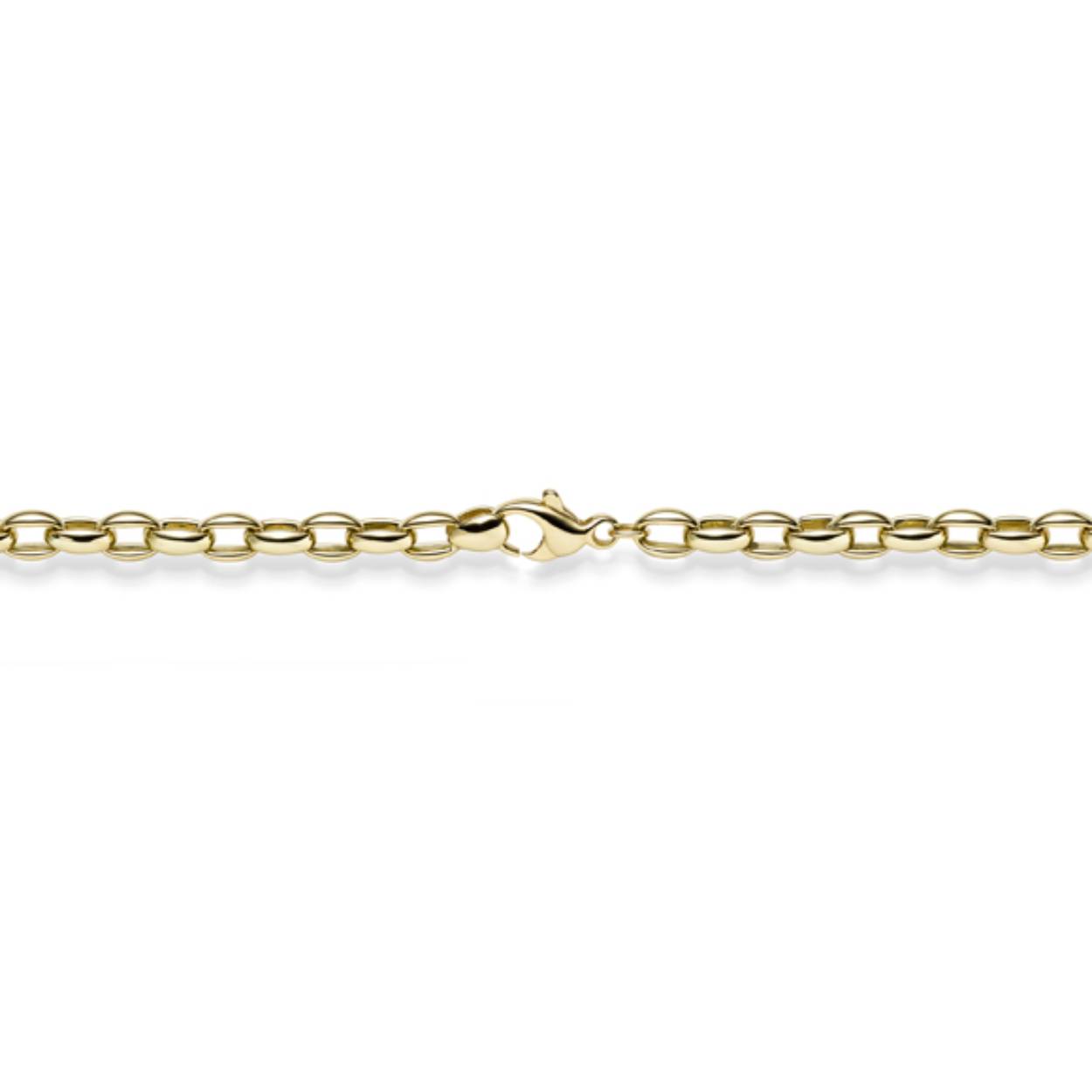 14k geelgouden armband 4.5mm ovale anker schakel op 19 cm lengte