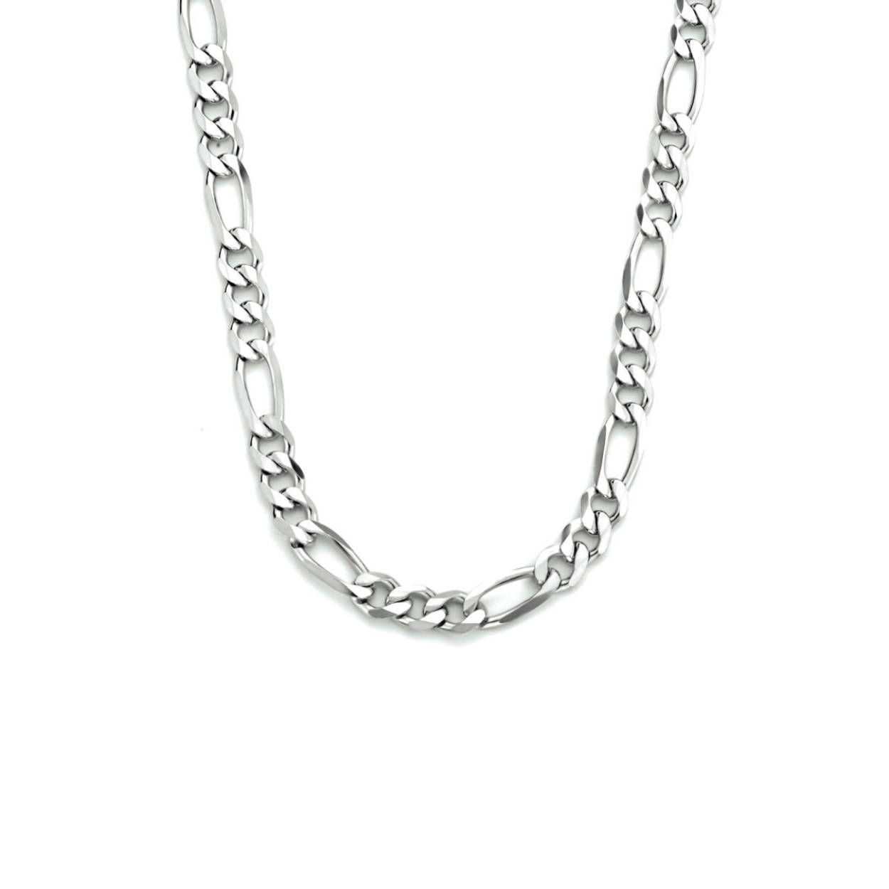 Zilveren massief figaro collier 