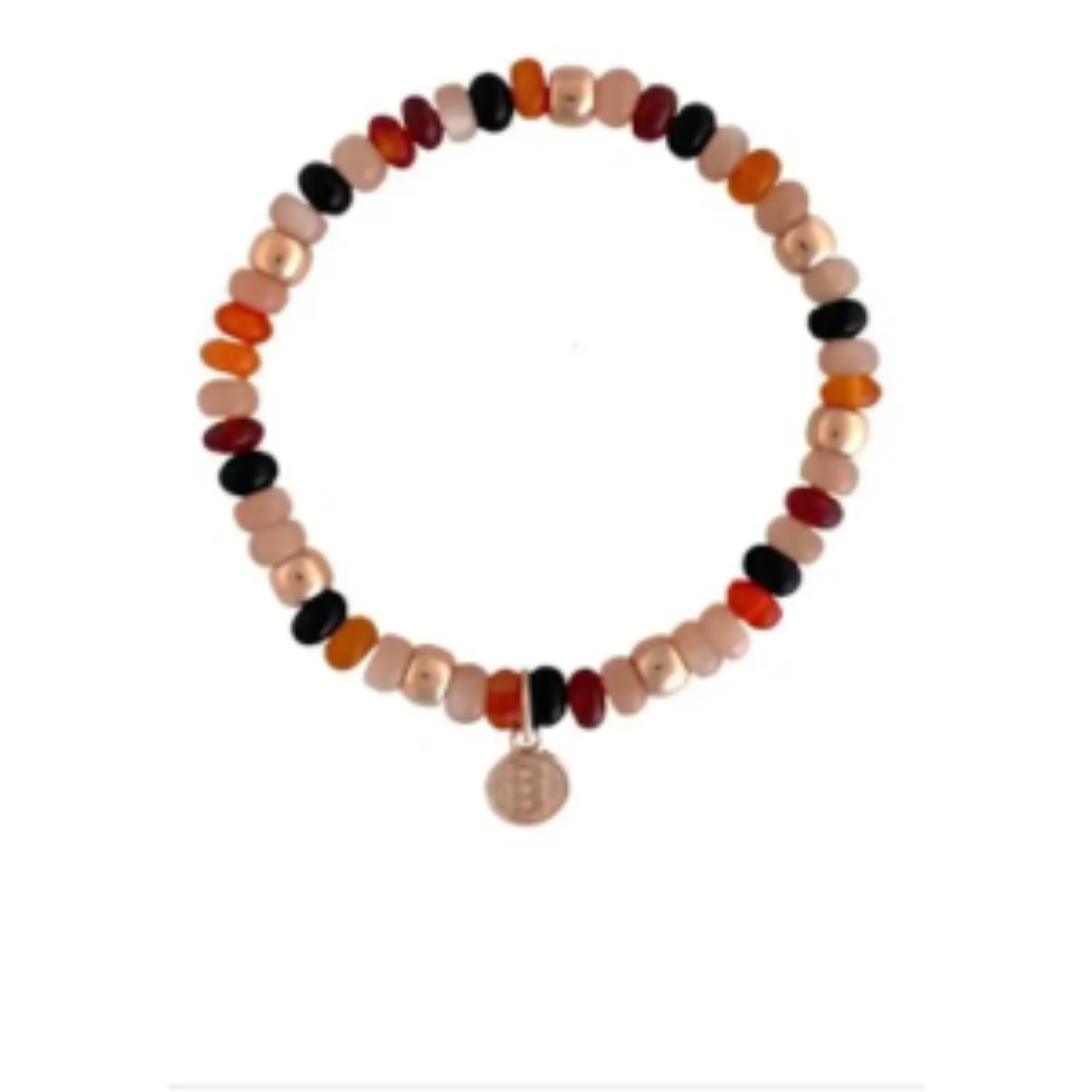 BRON reflex armband met onyx,carneool en maansteen
