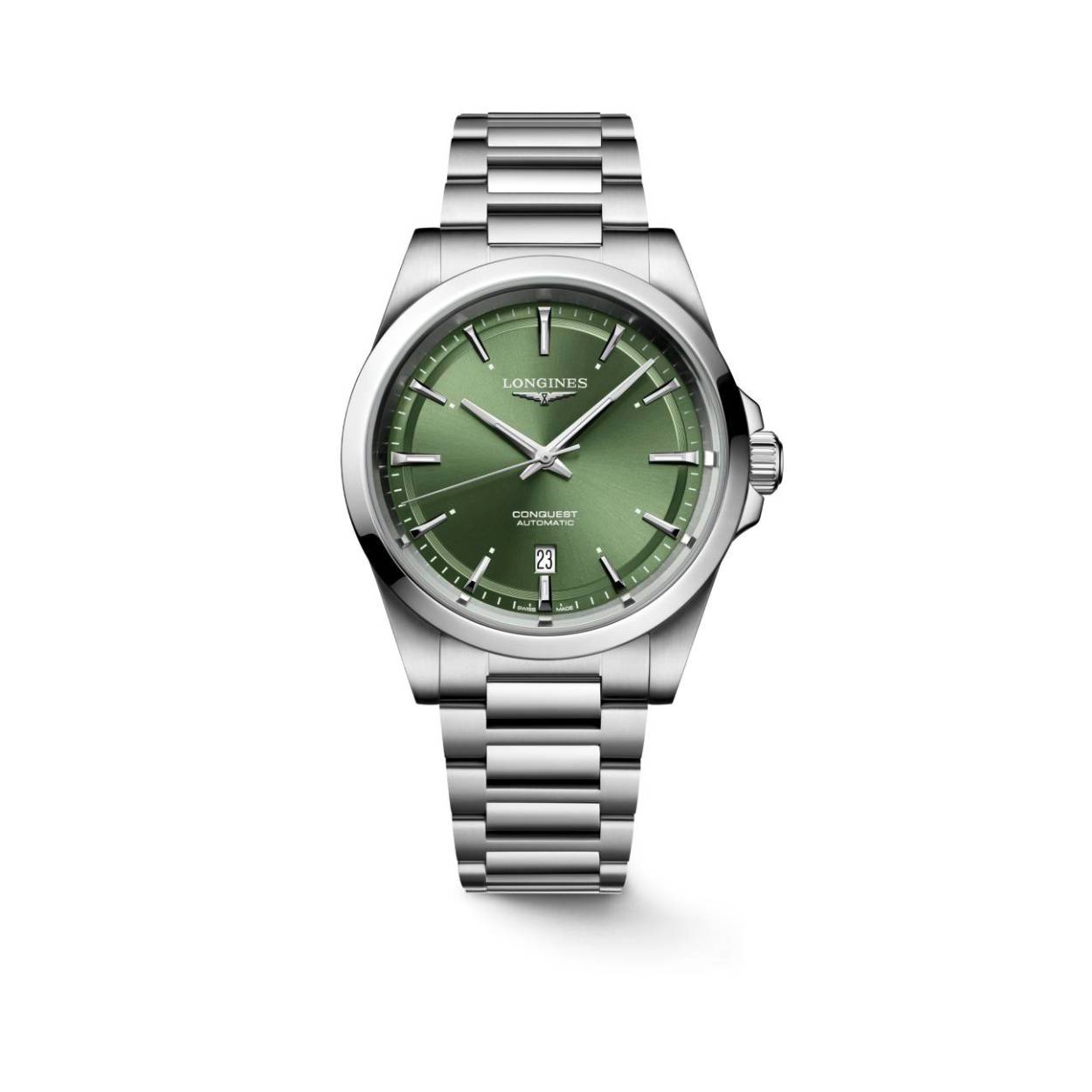 Dit Longines horloge behoort tot de Conquest collectie.
Referentienummer: L.3.830.4.02.6

De Longines is voorzien van een automatisch uurwerk met een gangreserve van 72 uur. De kast en band zijn gemaakt van roestvrij staal. Het horloge heeft een diameter van 41 mm en is getest op een waterdichtheid van 10 ATM / 100 meter. De band is gemaakt van roestvrij staal. Het horloge heeft een krasbestendig saffierglas met meerdere lagen anti-reflecterende coating aan beide zijden en een geschroefd en transparant achterdeksel met saffierglas.

Horloges van Longines met automatische uurwerken genieten van een verlengde fabricagegarantie van 5 jaar. Deze langere garantieperiode onderstreept de uitzonderlijke kwaliteit en het vakmanschap van de automatische uurwerken van Longines.
