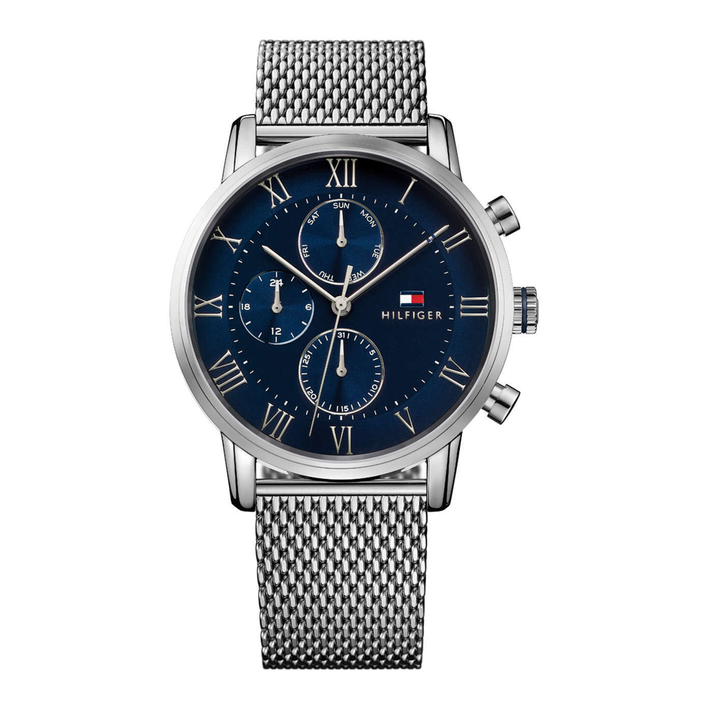 Tommy Hilfiger TH1791398 Heren Horloge

- Behuizing gemaakt van edelstaal, in de kleur zilver
- Horlogeband gemaakt van edelstaal, in de kleur zilver, met druksluiting
- Quartz uurwerk, werkt op batterijen
- Dag weergave
- Voorzien van mineraalglas
- 3 ATM waterdicht, bestand tegen spatwater zoals handen wassen.
- Breedte van de behuizing is 22 mm
- Dikte van de behuizing is 10.85 mm

Tommy Hilfiger is wereldwijd één van de grootste designer lifestyle merken en is internationaal bekend om haar classic American cool stijl. De horloges zijn voor dames en heren met een eigen stijl, die niet bang zijn om dit aan de wereld te laten zien.

Wordt geleverd in originele Tommy Hilfiger horlogedoos, met instructies en 2 Jaar offiële garantie.