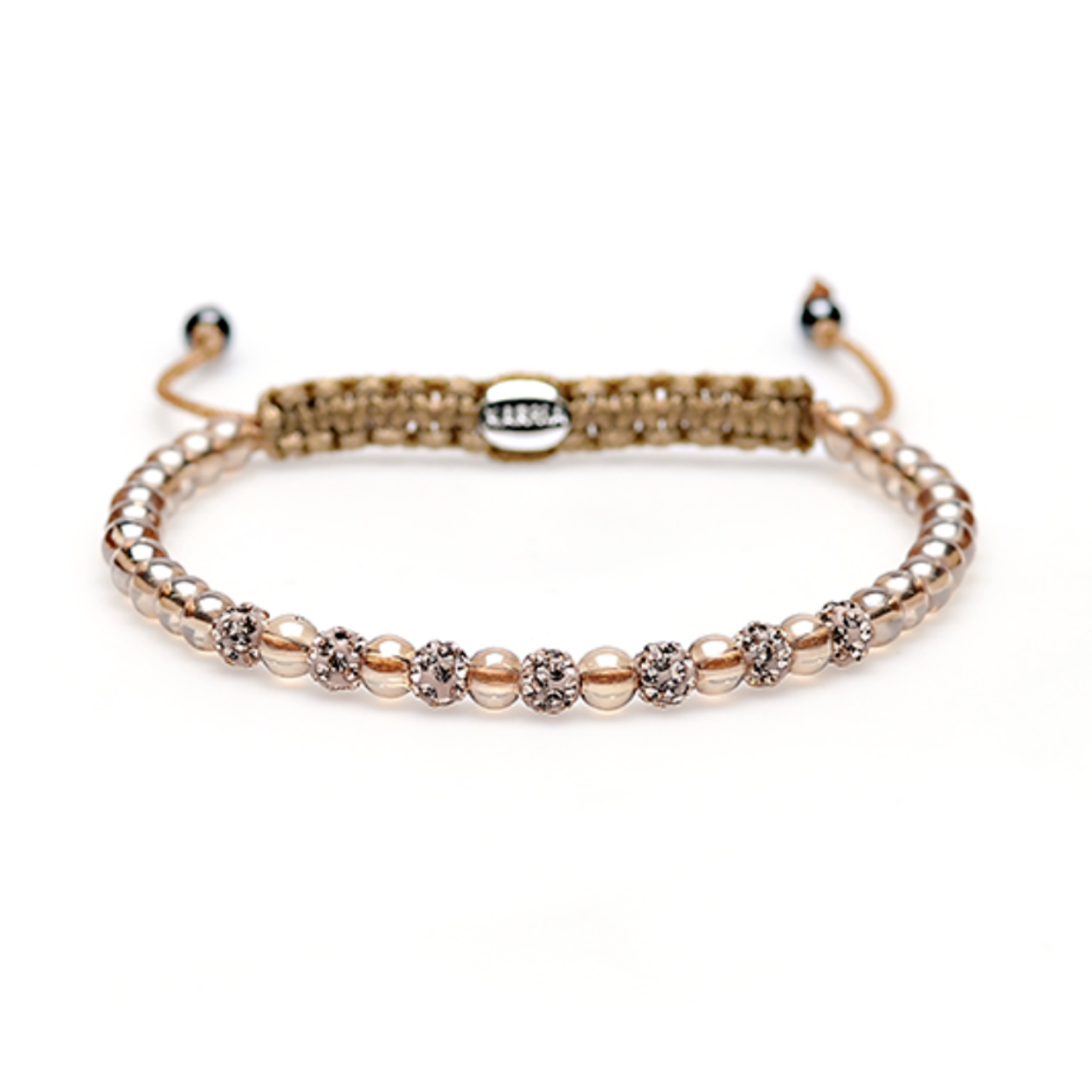 Karma armband, Spiral Indian Summer xxs (Champagne crystal)