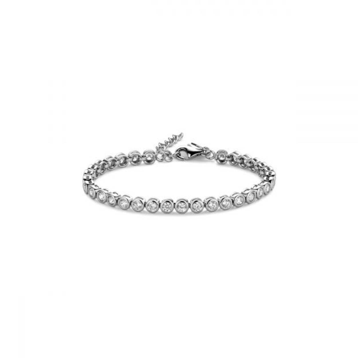 Tennis armband met Zirkonia's 3 mm Lengte 15.5+3 cm