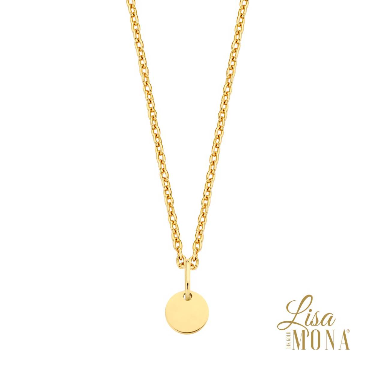 Lisa Mona collier 14kt plaatje 