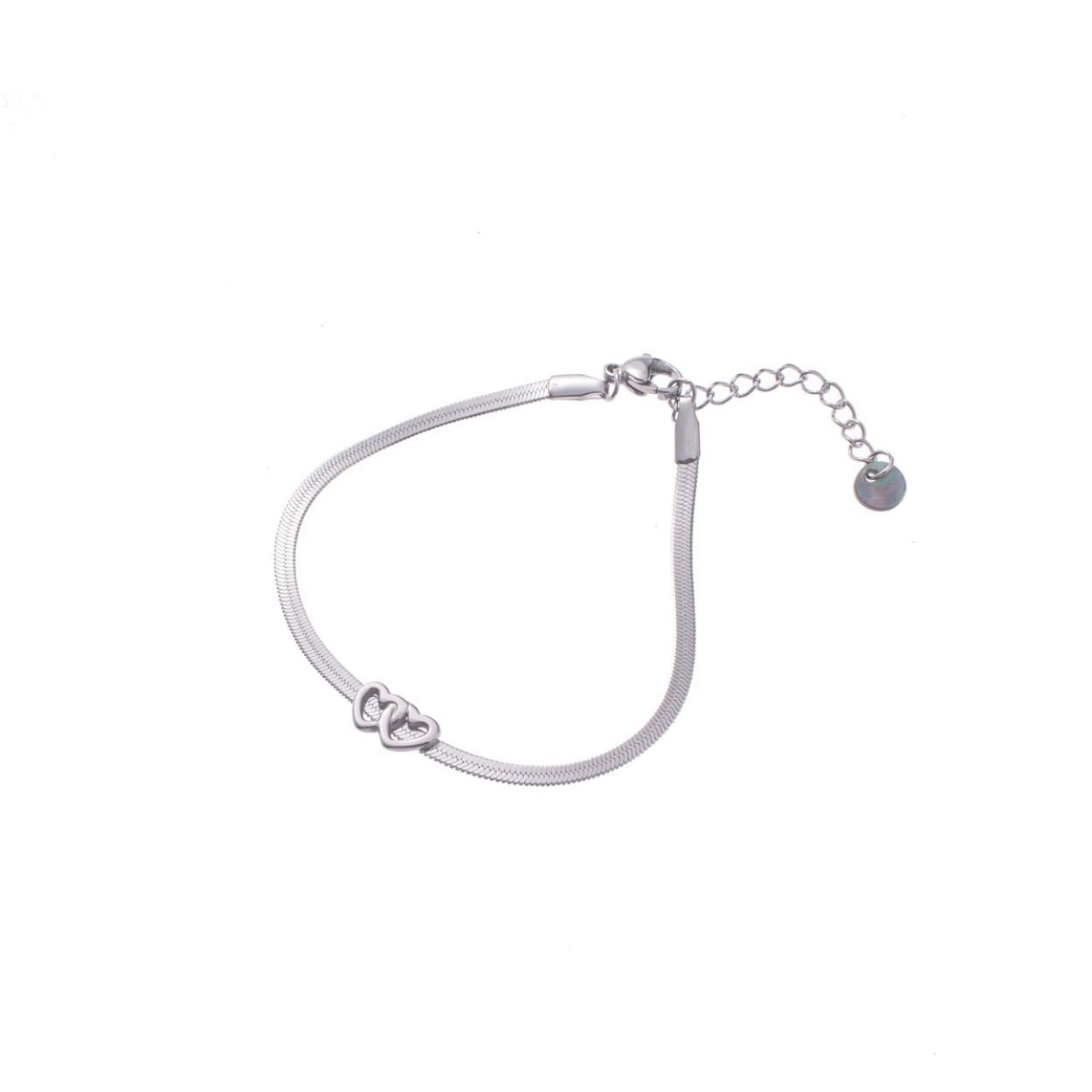 Snake Bracelet - 2 hearts - RH