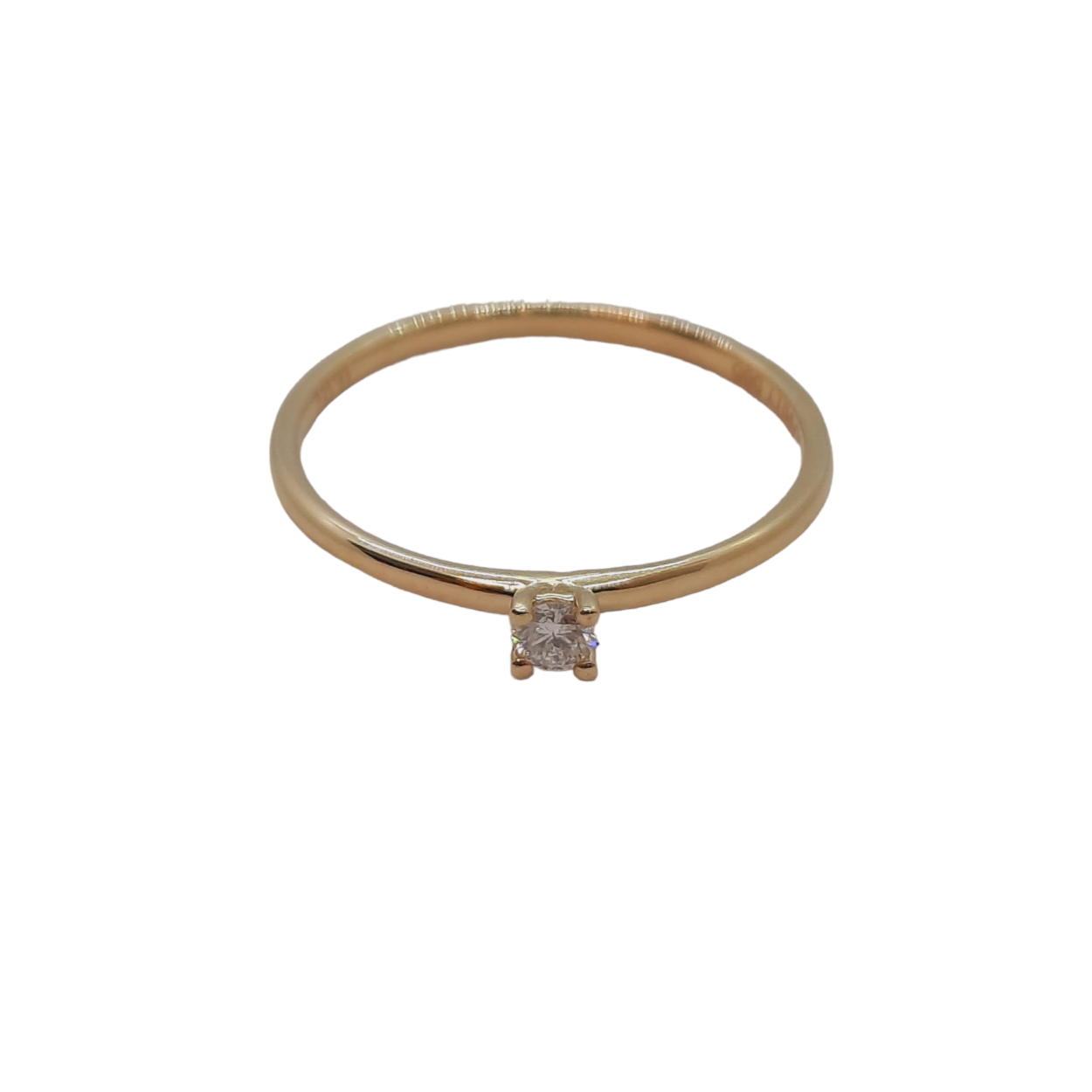 Deze diamanten ring, modelnummer BREA-0003060, bevat delicate details zoals een 0.07 F SI diamant en is vervaardigd uit 14 karaat goud. De ring is elegant, glanzend en goudkleurig, in maat 54. Perfect voor dagelijks gebruik of speciale gelegenheden. Draag hem solitair voor een subtiele stijl of combineer met andere ringen voor een trendy look.