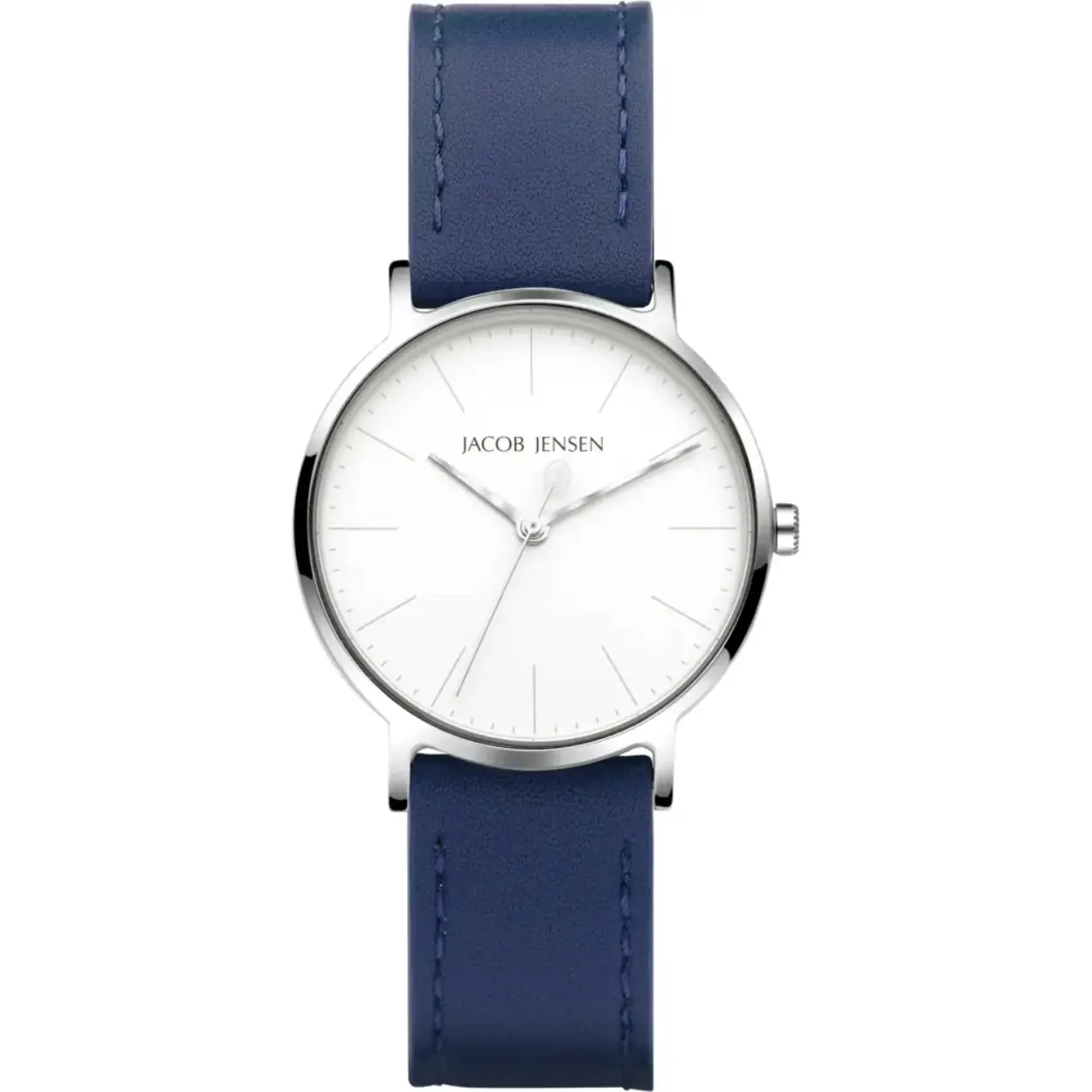 Jacob Jensen horloge, Timeless Nordic wit/blauw leer