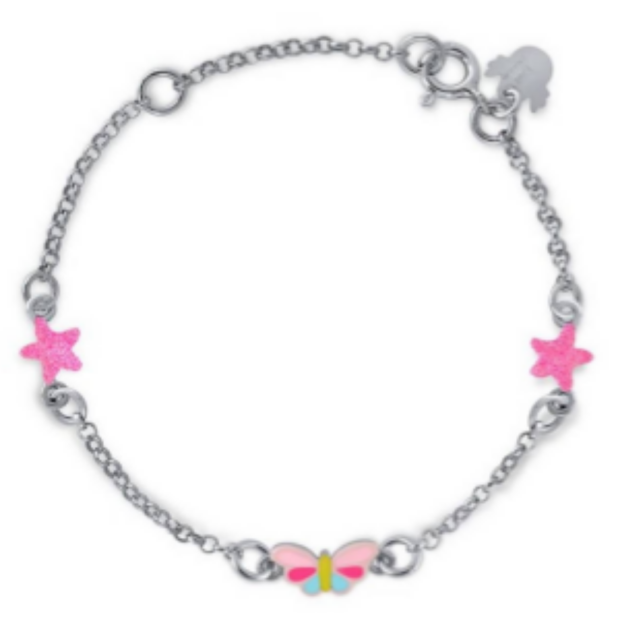 Zilveren armband vlinder 16cm
