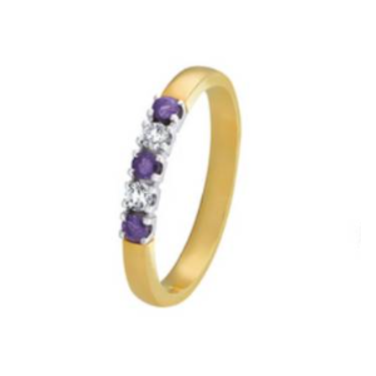 Eclat bicolor ring Model m101 met 2x 0.05crt diamant G/VVS en 3x0.05crt saffier. maat 17.75 .(ring met saffier is donkerblauw)
