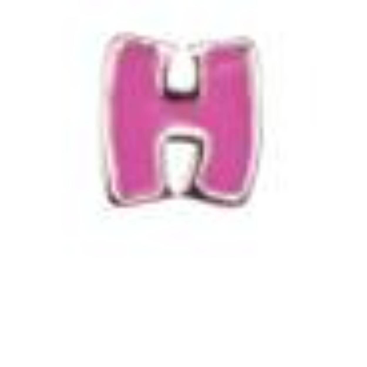 letter h emaille rose