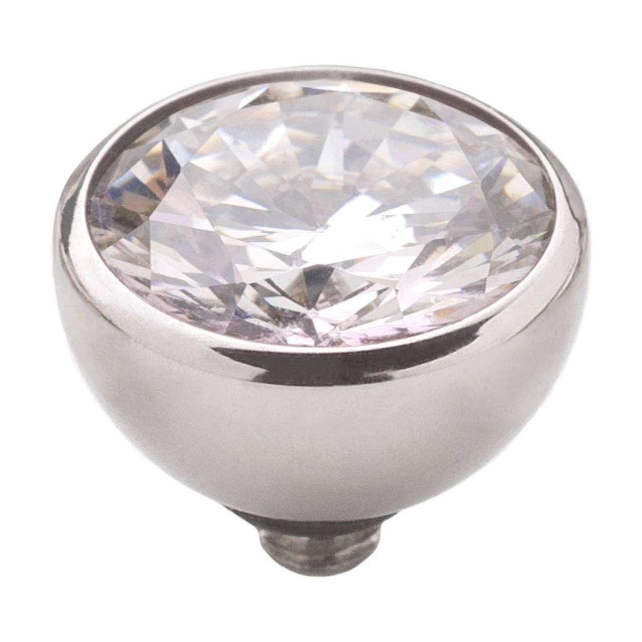 Deze zirkonia steen Crystal op een zilver zetting is voor een twisted ring van MelanO.