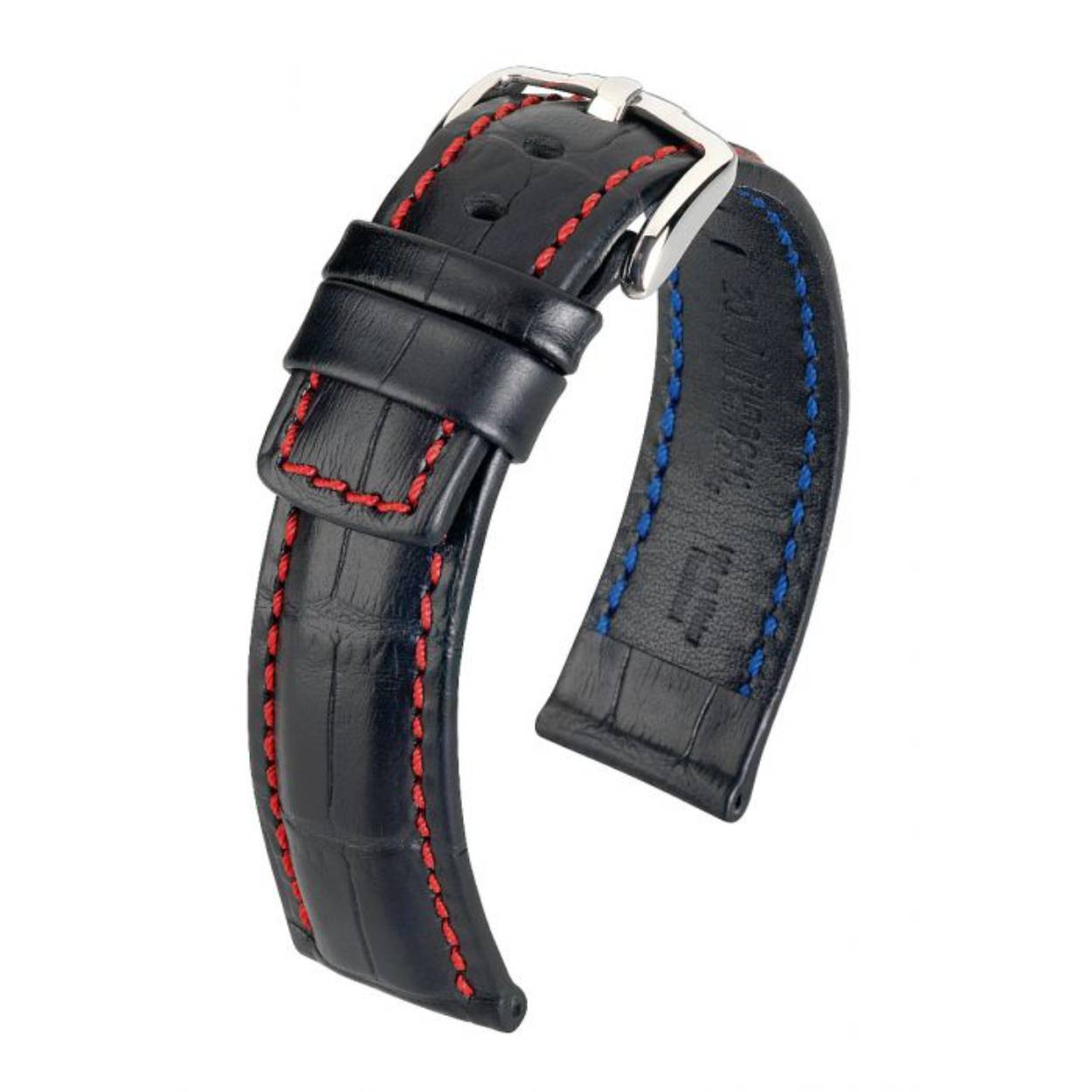 Stevig en dynamisch in ontwerp, GRAND DUKE is onmiskenbaar atletisch.

Atletische lederen armband voor zowel mannen als vrouwen
Fijnste Italiaanse kalfsleder
Afwerking met krokodillenhuid
Waterbestendig tot 100 m
Eenvoudige montage met het HIRSCH Quick Release mechanisme
De GRAND DUKE dankt zijn prachtige uiterlijk aan het Italiaanse kalfsleder en de realistisch exotische gestempelde alligator nerf finish. De matte afwerking met zijn karakteristieke twee tinten helpt om zijn harmonieuze impact te accentueren. Ook het krachtige, dynamische design van deze lederen armband geeft hem een vleugje sportiviteit gecombineerd met tijdloosheid. Naast het prachtige design is de armband waterbestendig tot een diepte van 100 meter.

Het armband is ook verkrijgbaar met een atletische contrastnaad of als alternatief met een discrete ton sur ton doorgestikte naad. Het aangename HIRSCH Diving Glove voeringleder en de opvallende hoekige bekroning maken van de GRAND DUKE een zeer comfortabele armband om je pols.