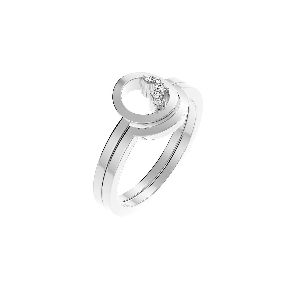 Zilveren ring met échte diamantjes uit de collectie 'love & unity'
Deze ring bestaat uit 2 delen die apart van elkaar gedragen kunnen worden.
Materiaal: 925 zilver/diamant: 0,029 ct