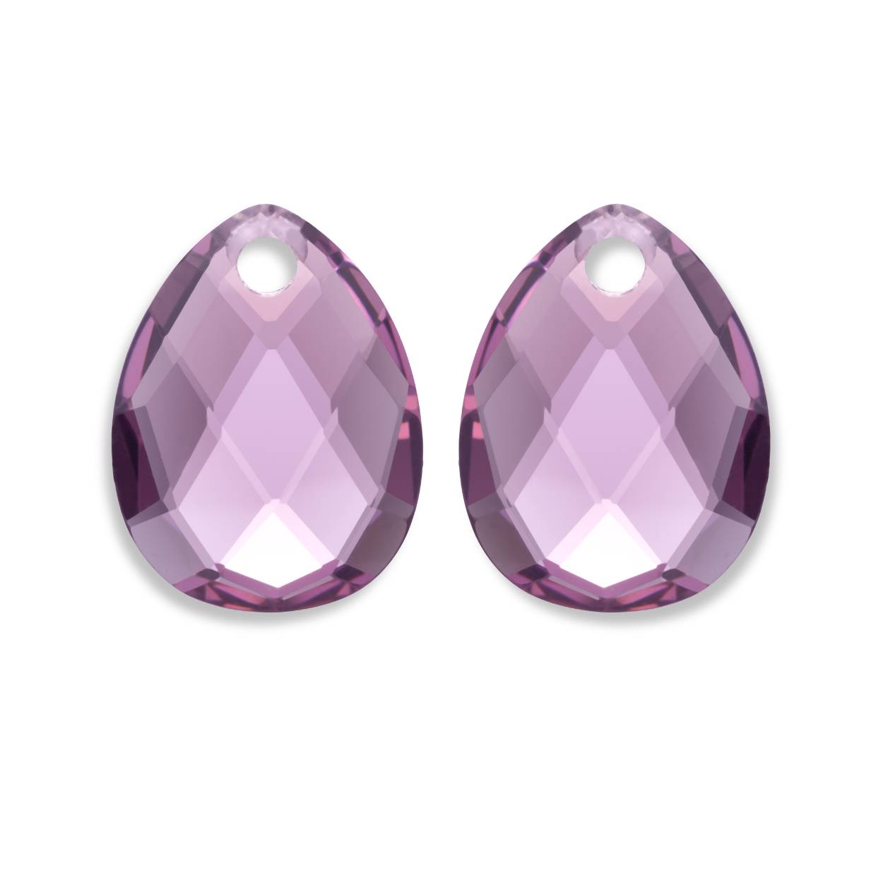 Sparkling Jewels oorstenen Aubergine Quartz Aftergow