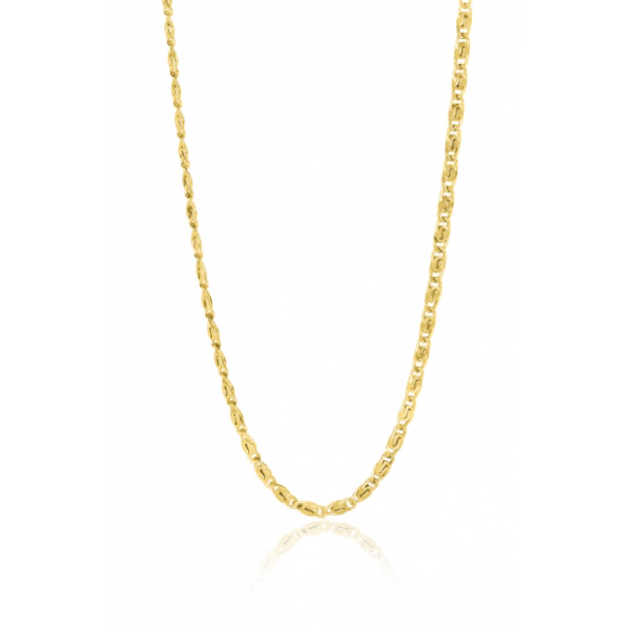 ZINZI Gold 14 karaat gouden fantasie schakel-collier 1,6mm breed en lengte 45cm ZGC295