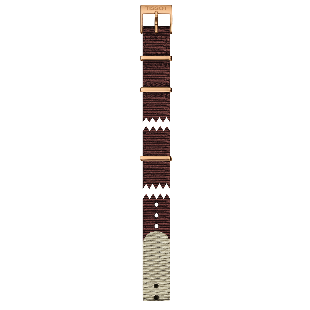 TISSOT BROWN SYNTHETIC NATO STRAP 15/15 MM, EVERYTIME